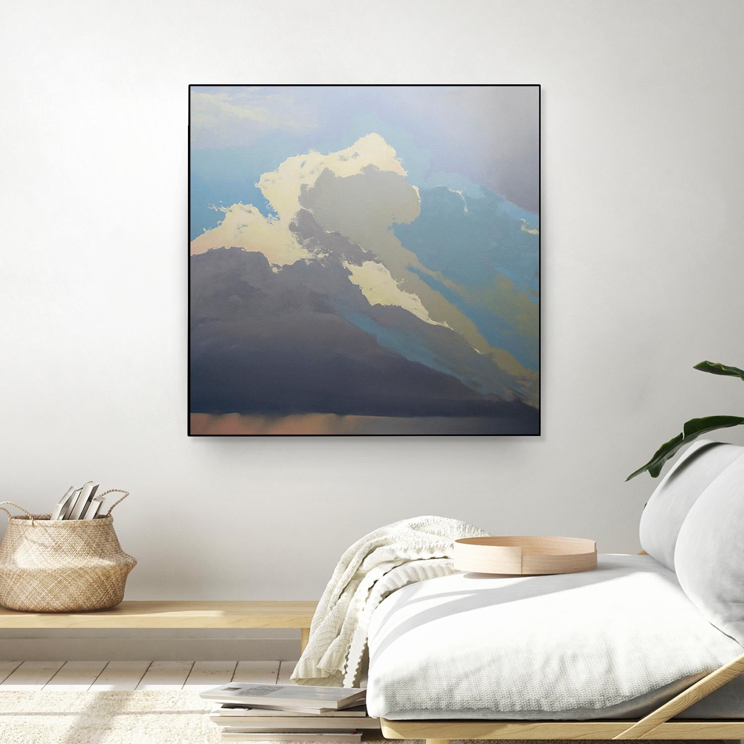 Storm over Chisos by Cap Pannell on GIANT ART - blue, white contemporary, landscapes, clouds, storms
