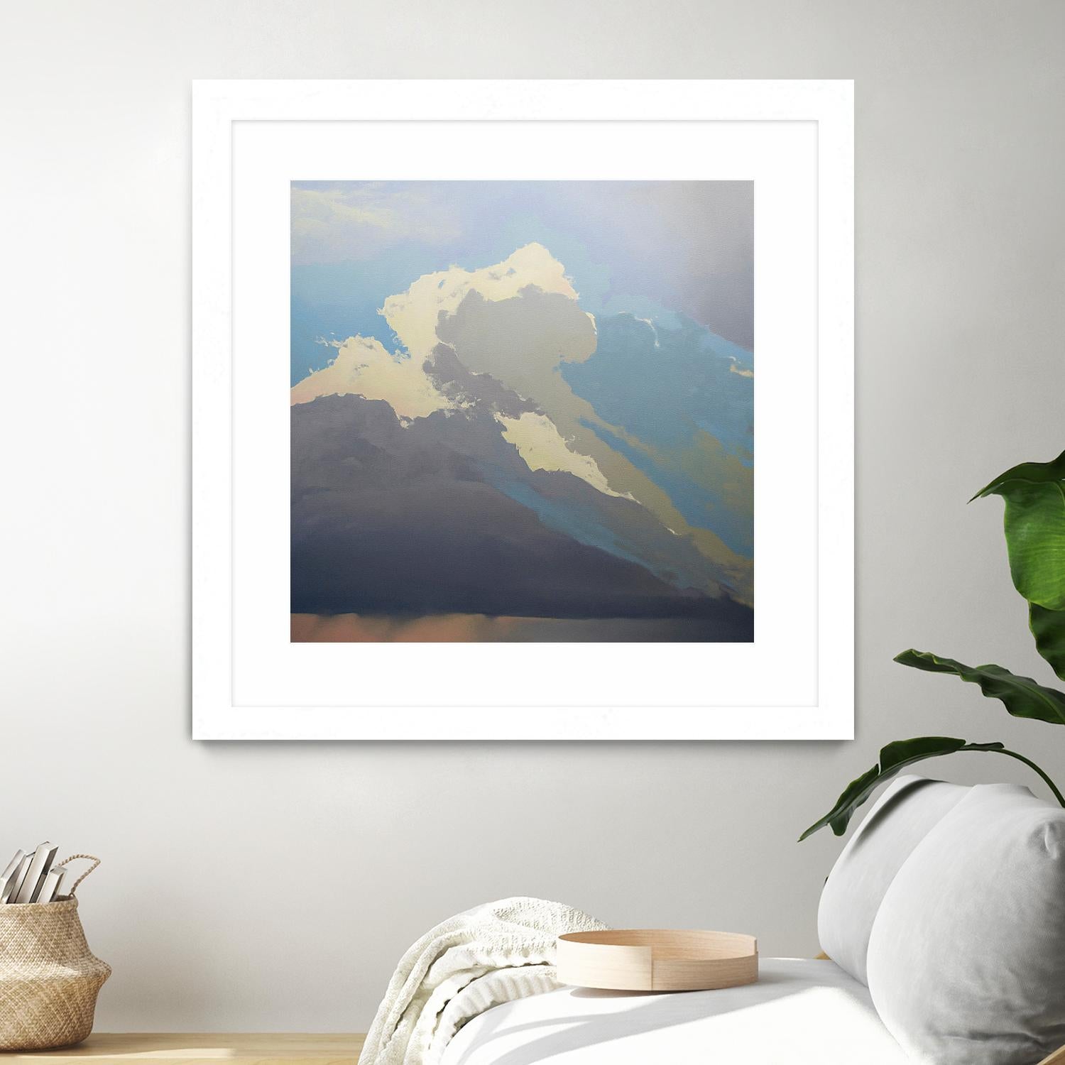 Storm over Chisos by Cap Pannell on GIANT ART - blue, white contemporary, landscapes, clouds, storms