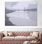 Tidal River by John Rufo on GIANT ART - white coastal, contemporary, landscapes, docks/piers, rivers/streams