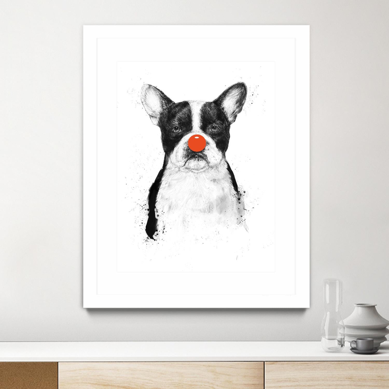 I'm Not Your Clown by Balazs Solti on GIANT ART - white animals