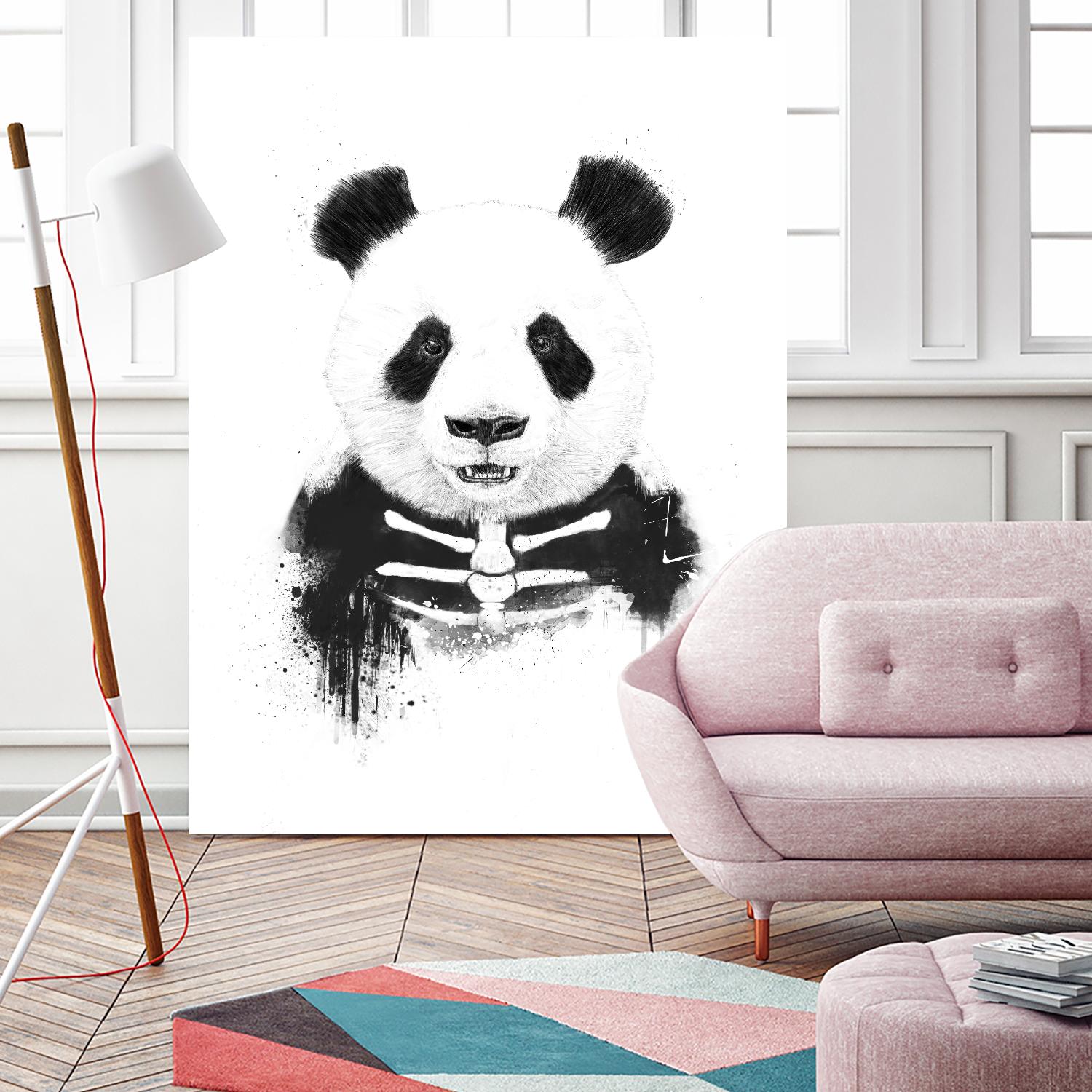 Zombie Panda by Balazs Solti on GIANT ART - white animals