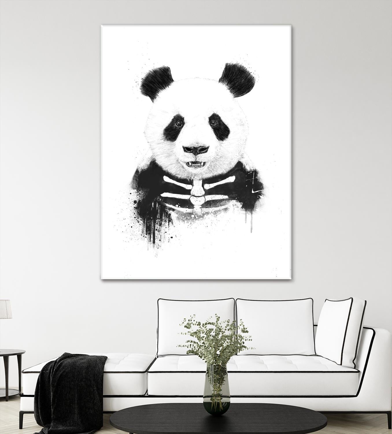 Zombie Panda by Balazs Solti on GIANT ART - white animals