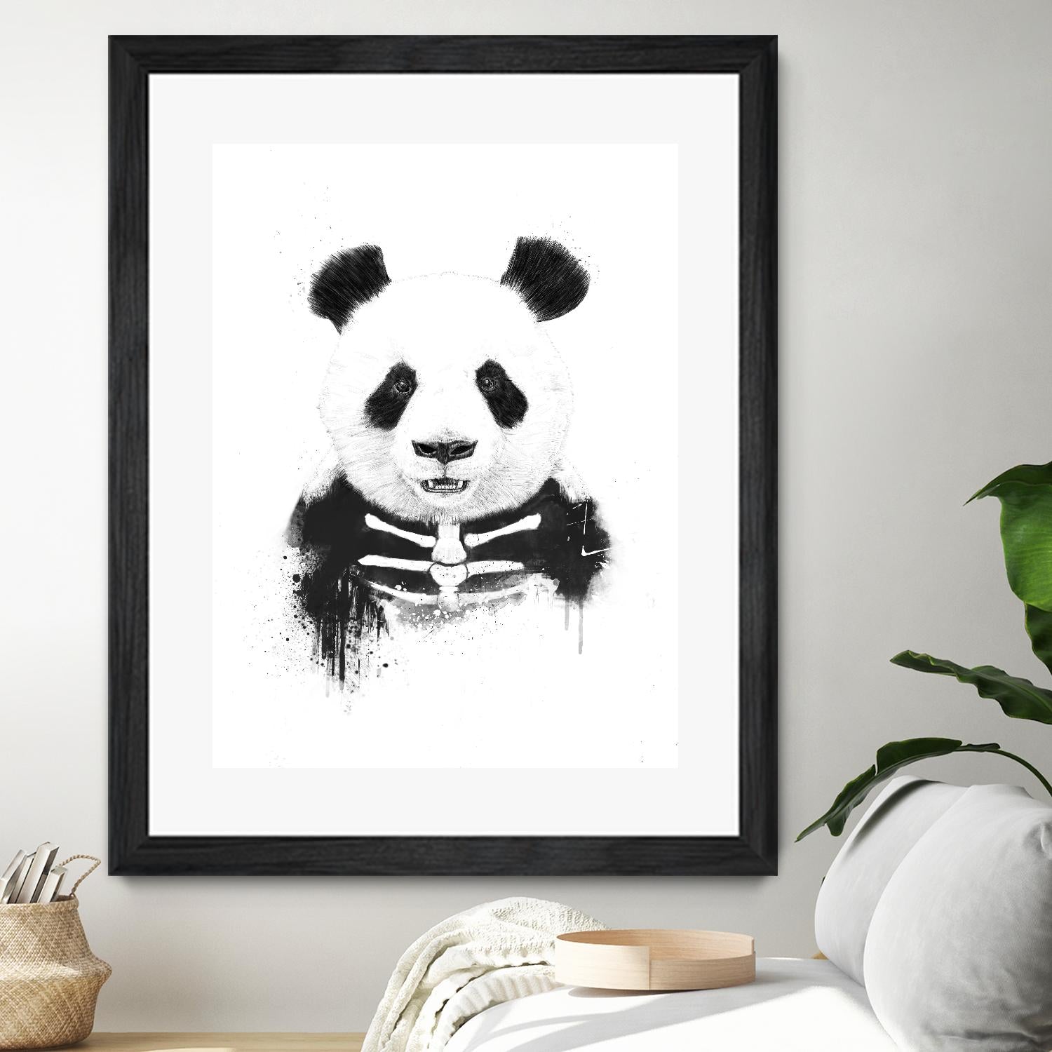 Zombie Panda by Balazs Solti on GIANT ART - white animals