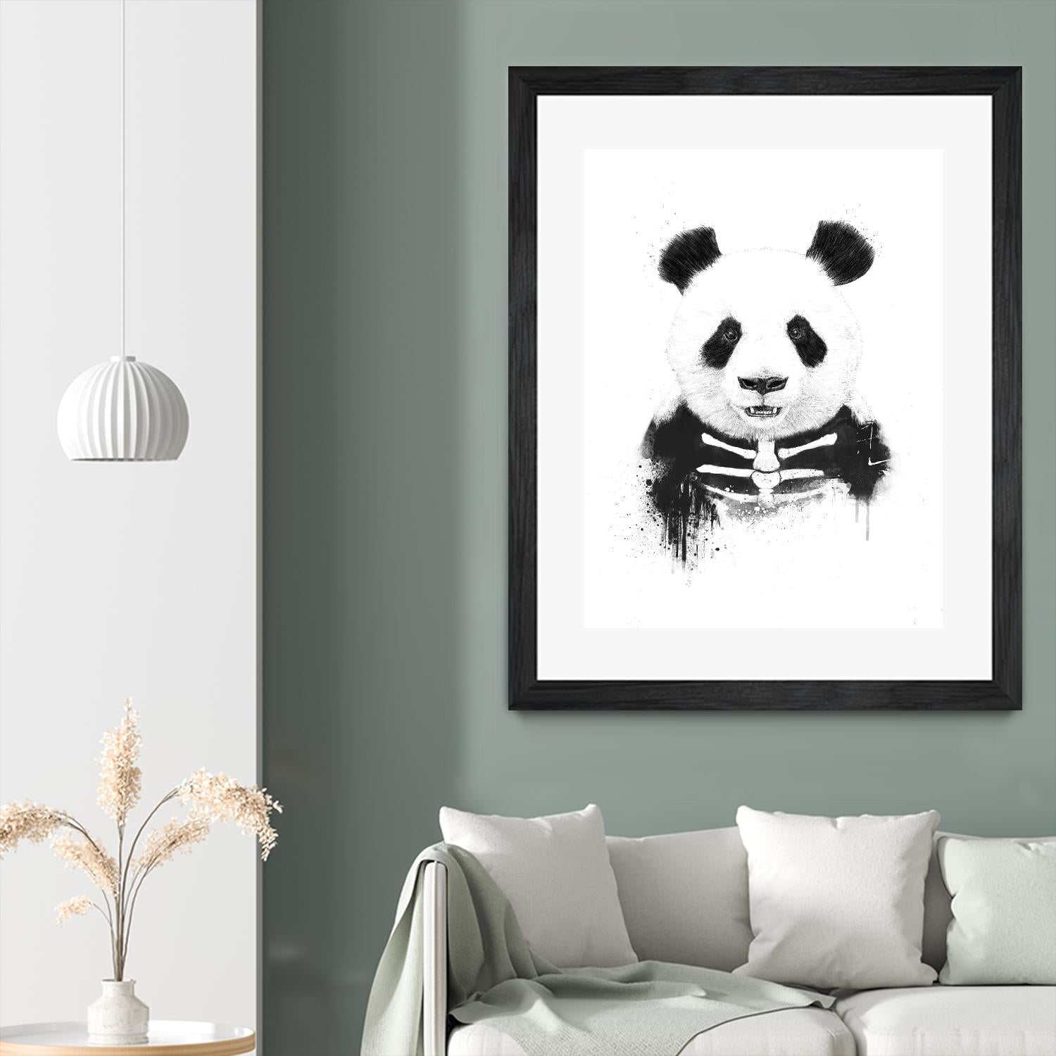 Zombie Panda by Balazs Solti on GIANT ART - white animals