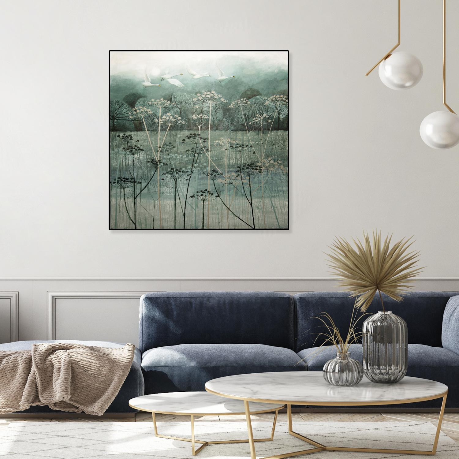 Swans Flying High by Dawn Stacey on GIANT ART - multicolor contemporary