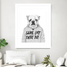 Same Shit Everyday by Balazs Solti on GIANT ART - multicolor urban/pop surrealism
