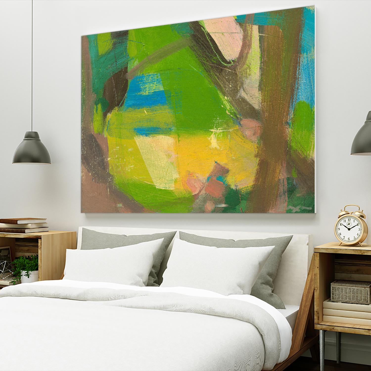 Lime Yellow Fragment 10 by Angela Saxon on GIANT ART - multicolor abstracts; contemporary