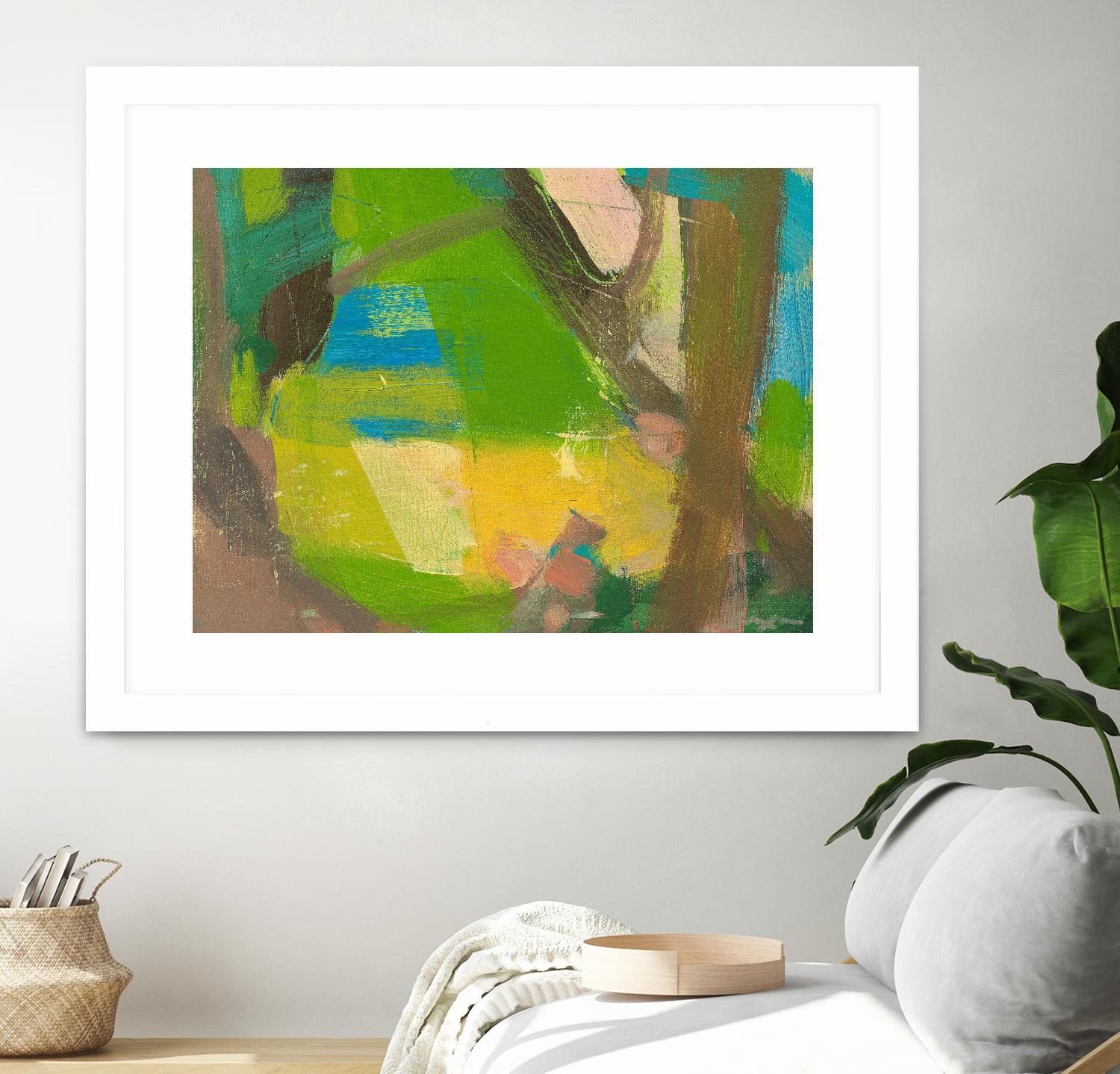 Lime Yellow Fragment 10 by Angela Saxon on GIANT ART - multicolor abstracts; contemporary