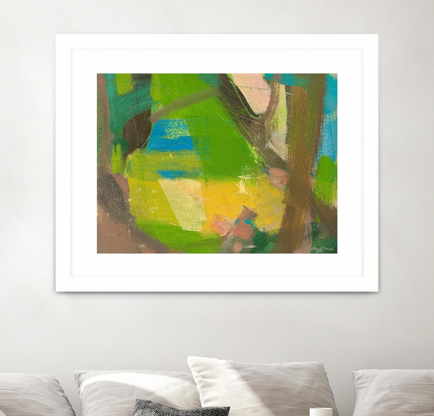 Lime Yellow Fragment 10 by Angela Saxon on GIANT ART - multicolor abstracts; contemporary