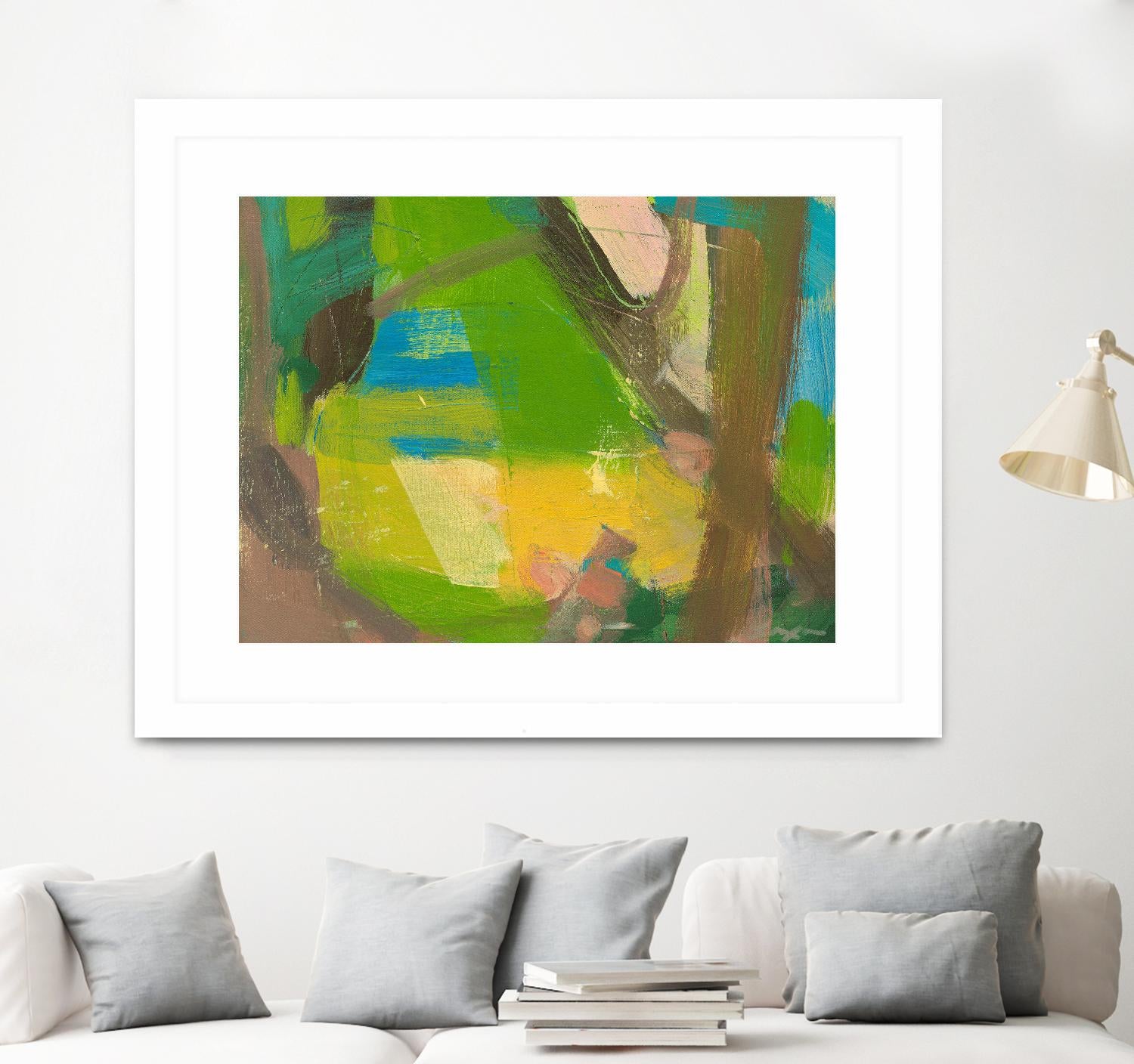 Lime Yellow Fragment 10 by Angela Saxon on GIANT ART - multicolor abstracts; contemporary