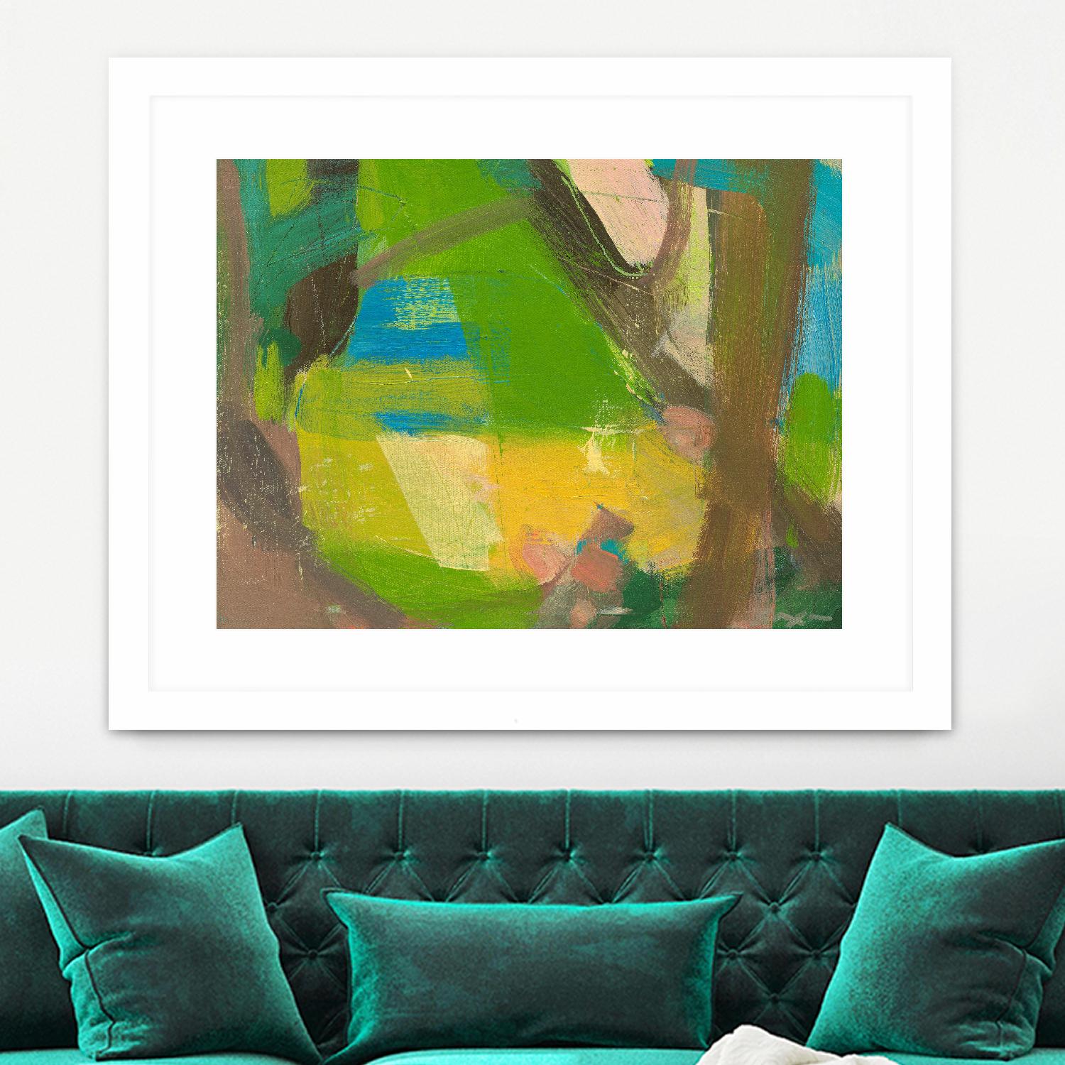Lime Yellow Fragment 10 by Angela Saxon on GIANT ART - multicolor abstracts; contemporary