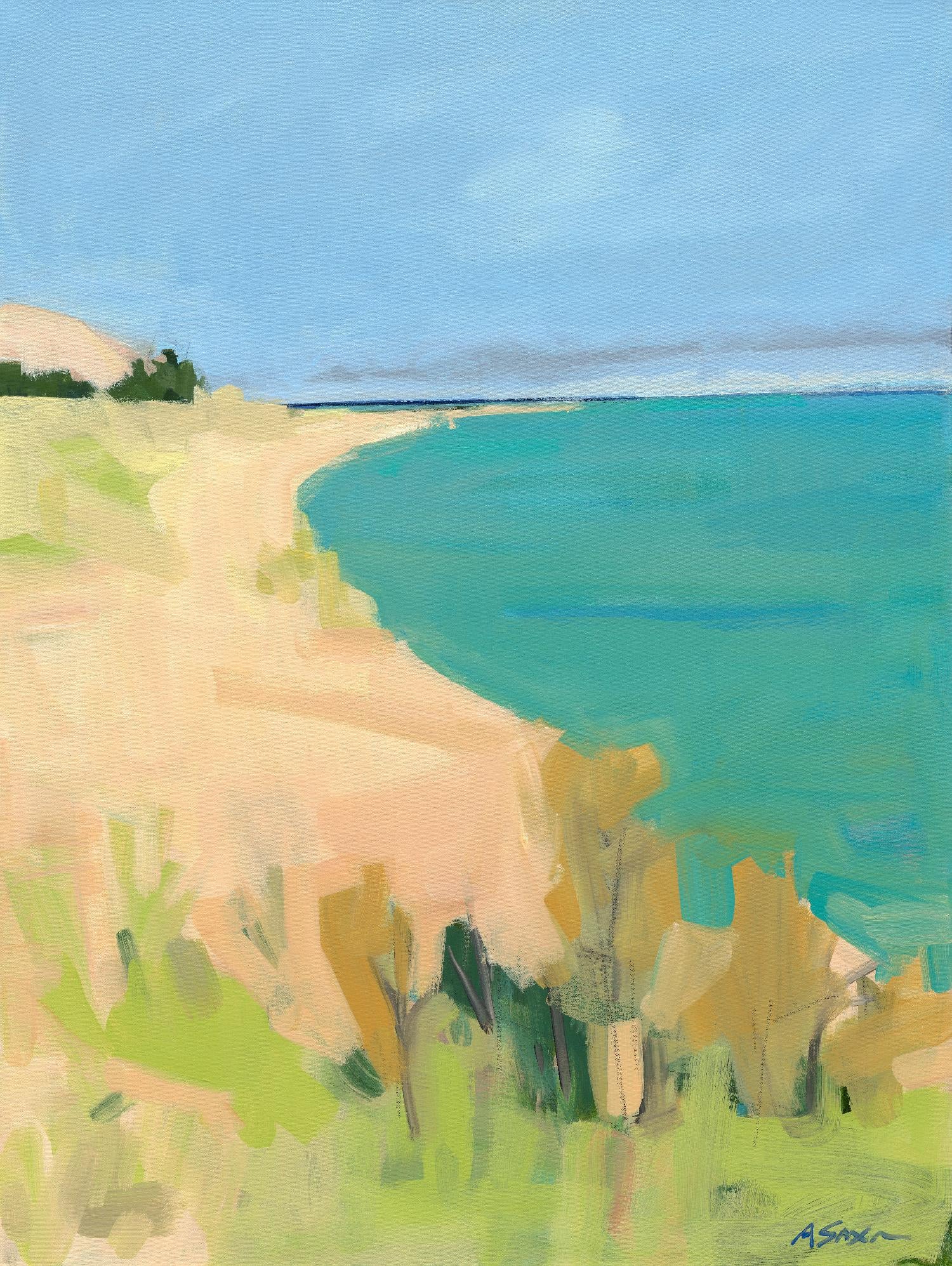 Sleeping Bear Point by Angela Saxon on GIANT ART - multicolor coastal; landscapes; contemporary