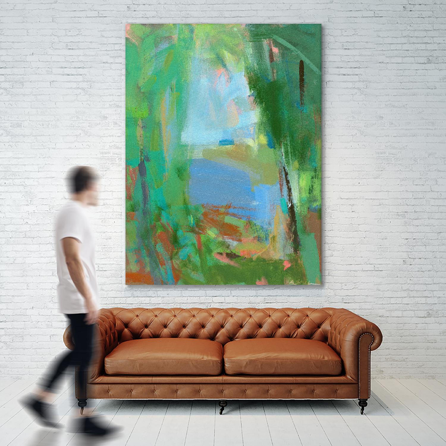 Summer Swim by Angela Saxon on GIANT ART - multicolor coastal; landscapes; contemporary; abstracts