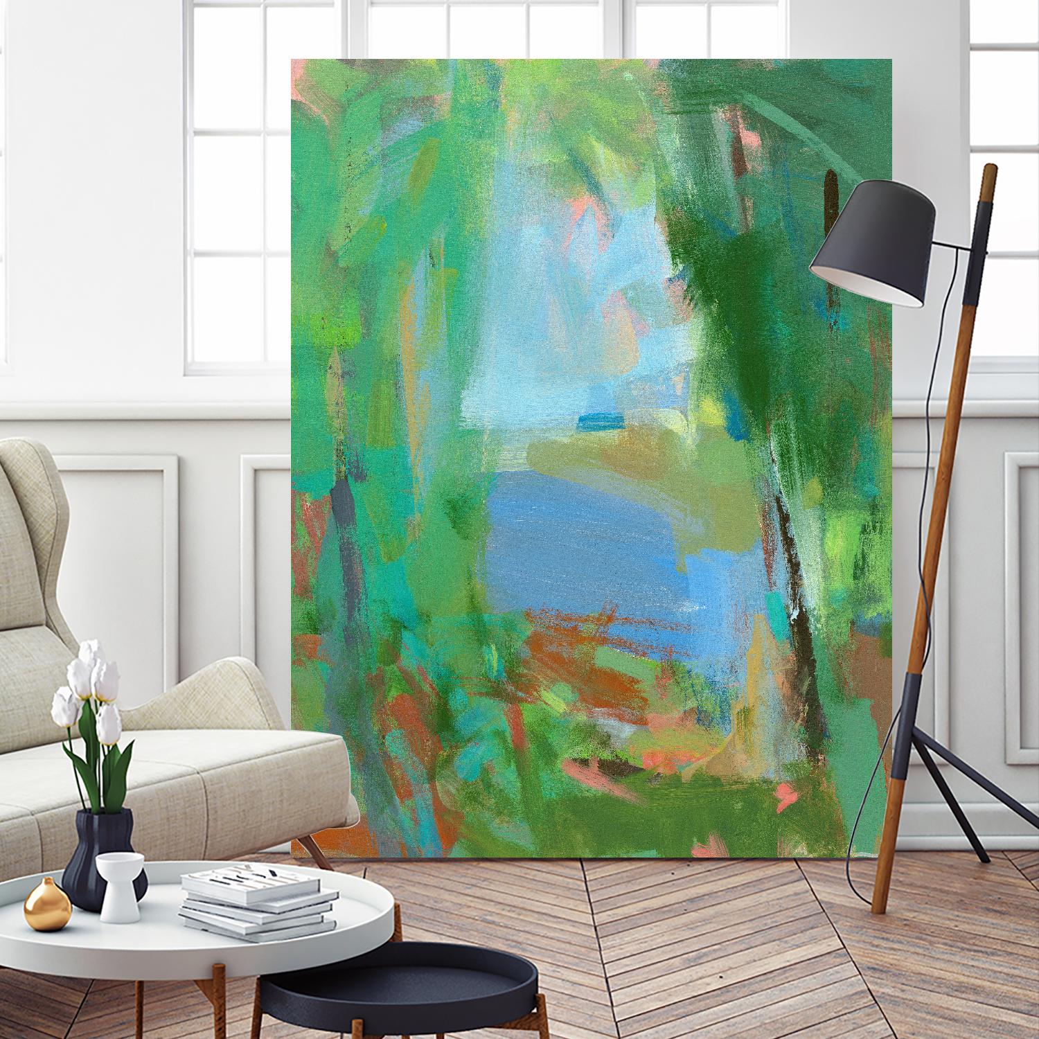 Summer Swim by Angela Saxon on GIANT ART - multicolor coastal; landscapes; contemporary; abstracts