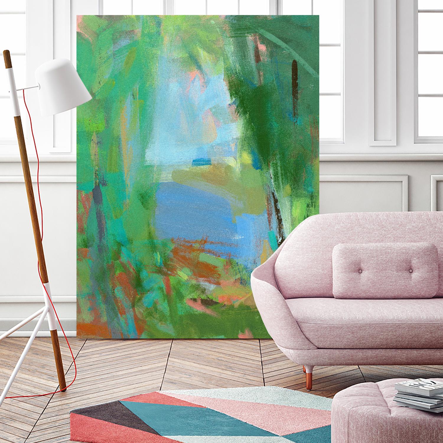 Summer Swim by Angela Saxon on GIANT ART - multicolor coastal; landscapes; contemporary; abstracts