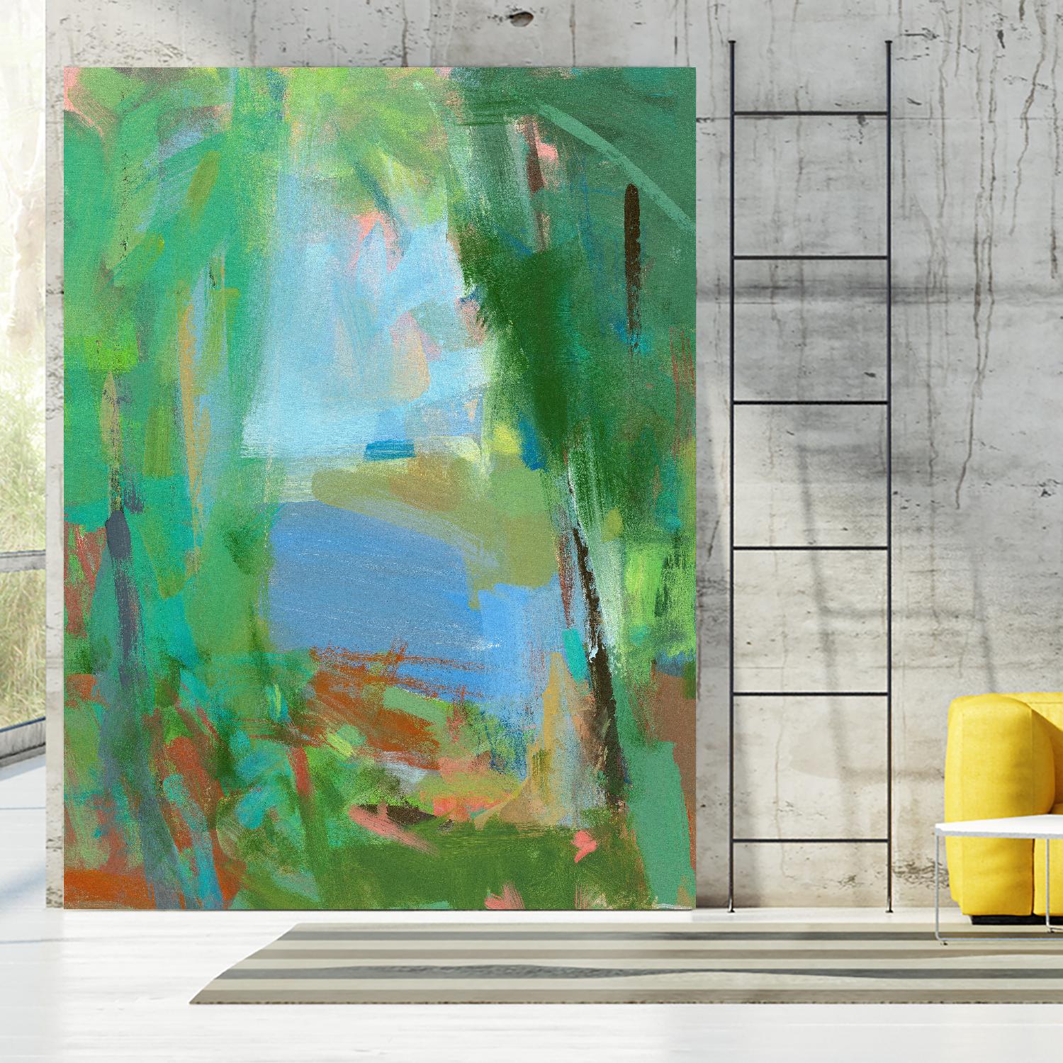 Summer Swim by Angela Saxon on GIANT ART - multicolor coastal; landscapes; contemporary; abstracts
