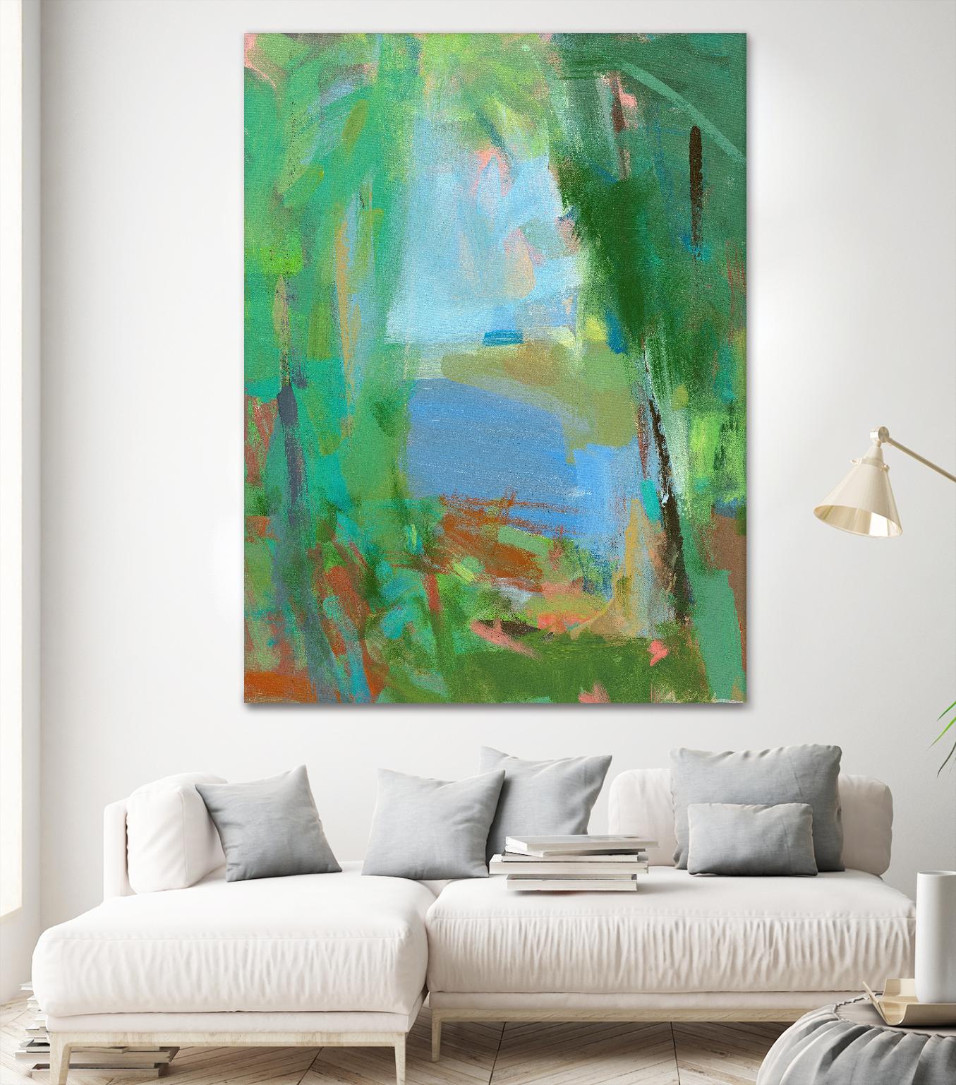 Summer Swim by Angela Saxon on GIANT ART - multicolor coastal; landscapes; contemporary; abstracts