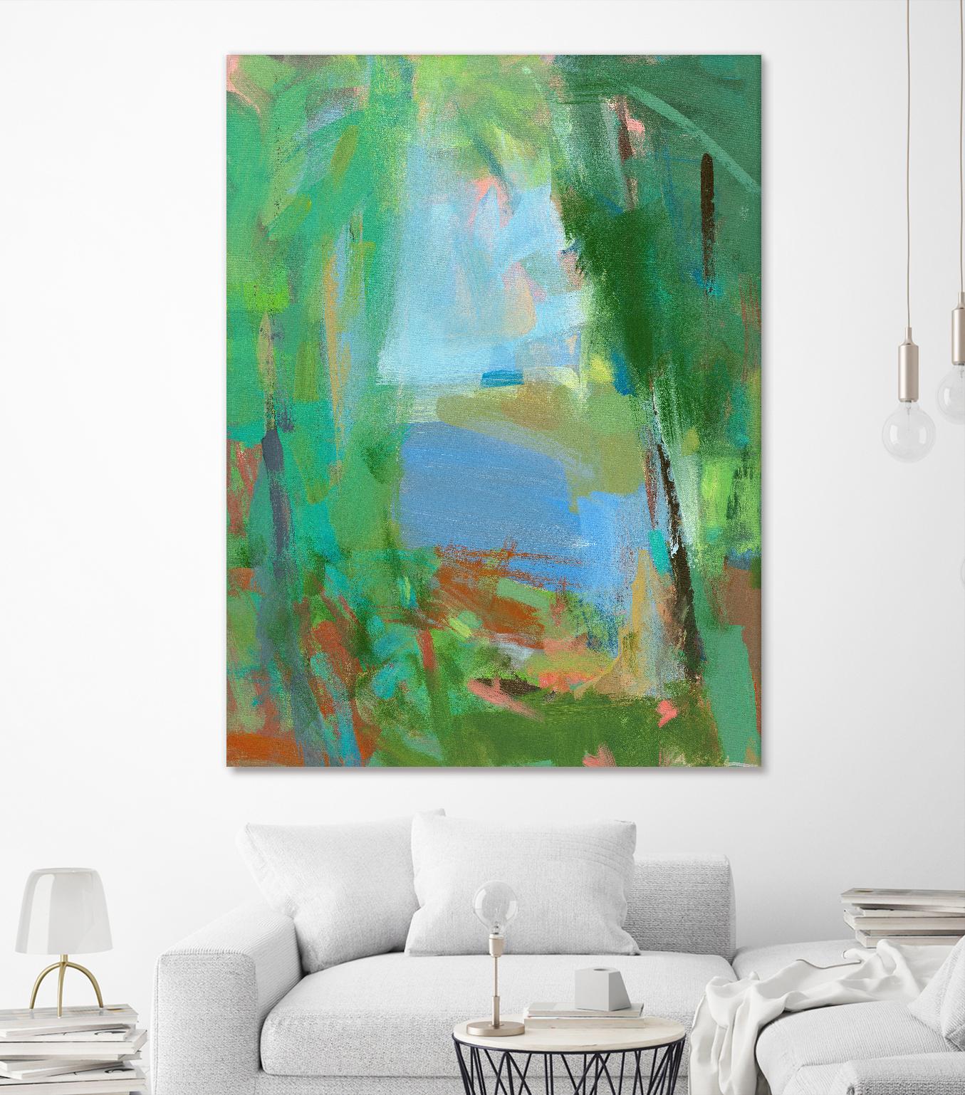 Summer Swim by Angela Saxon on GIANT ART - multicolor coastal; landscapes; contemporary; abstracts