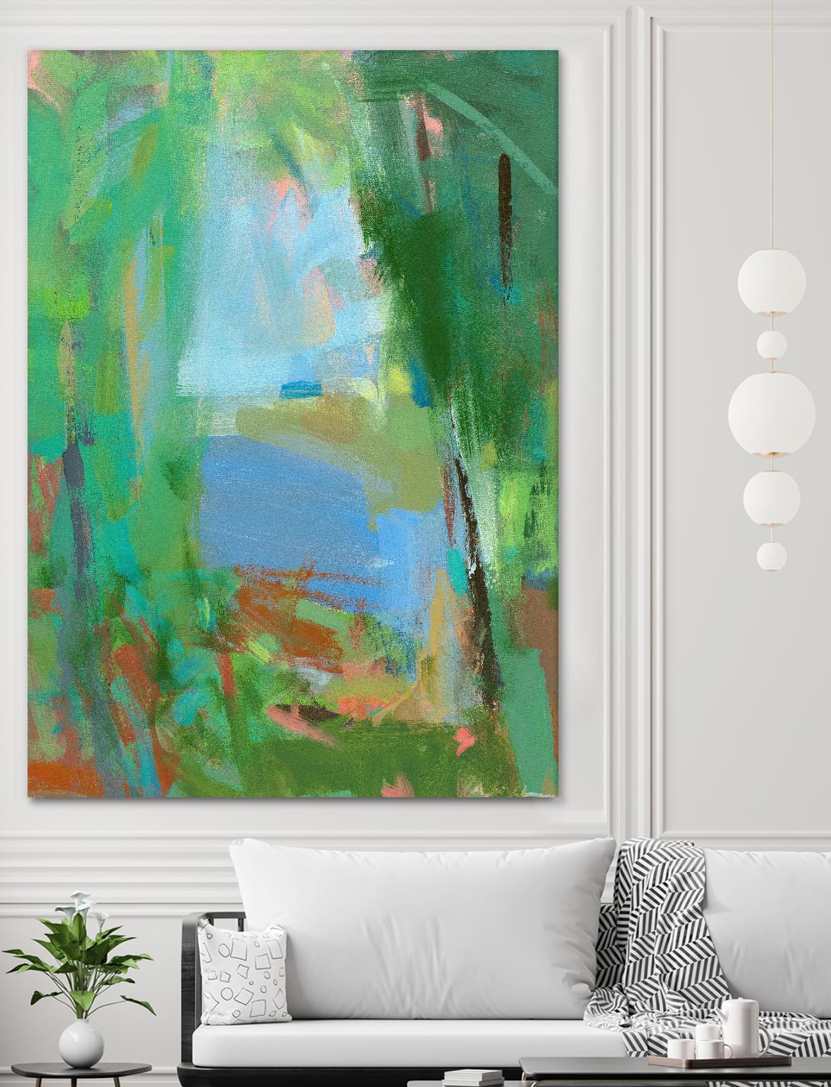 Summer Swim by Angela Saxon on GIANT ART - multicolor coastal; landscapes; contemporary; abstracts