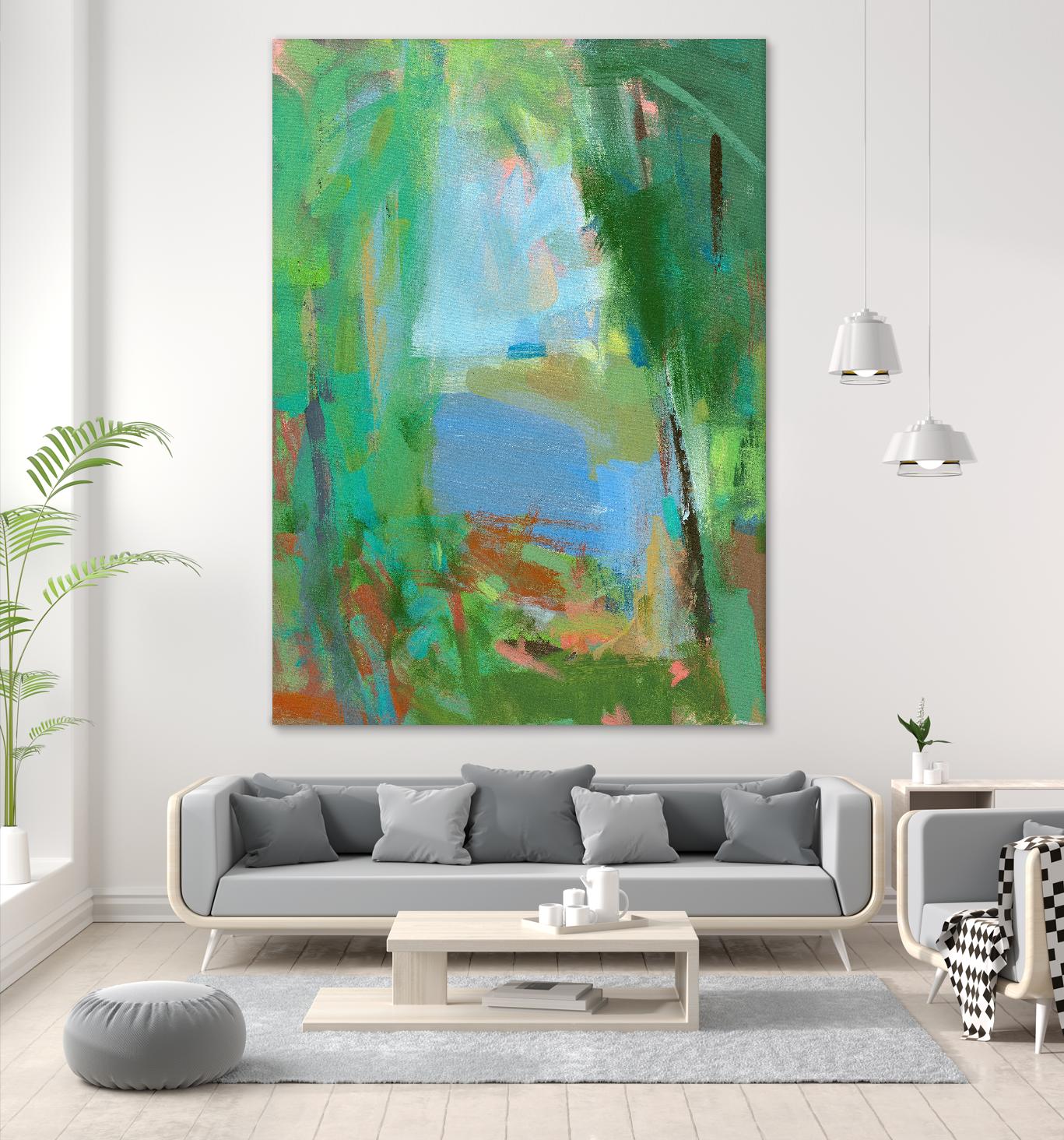Summer Swim by Angela Saxon on GIANT ART - multicolor coastal; landscapes; contemporary; abstracts
