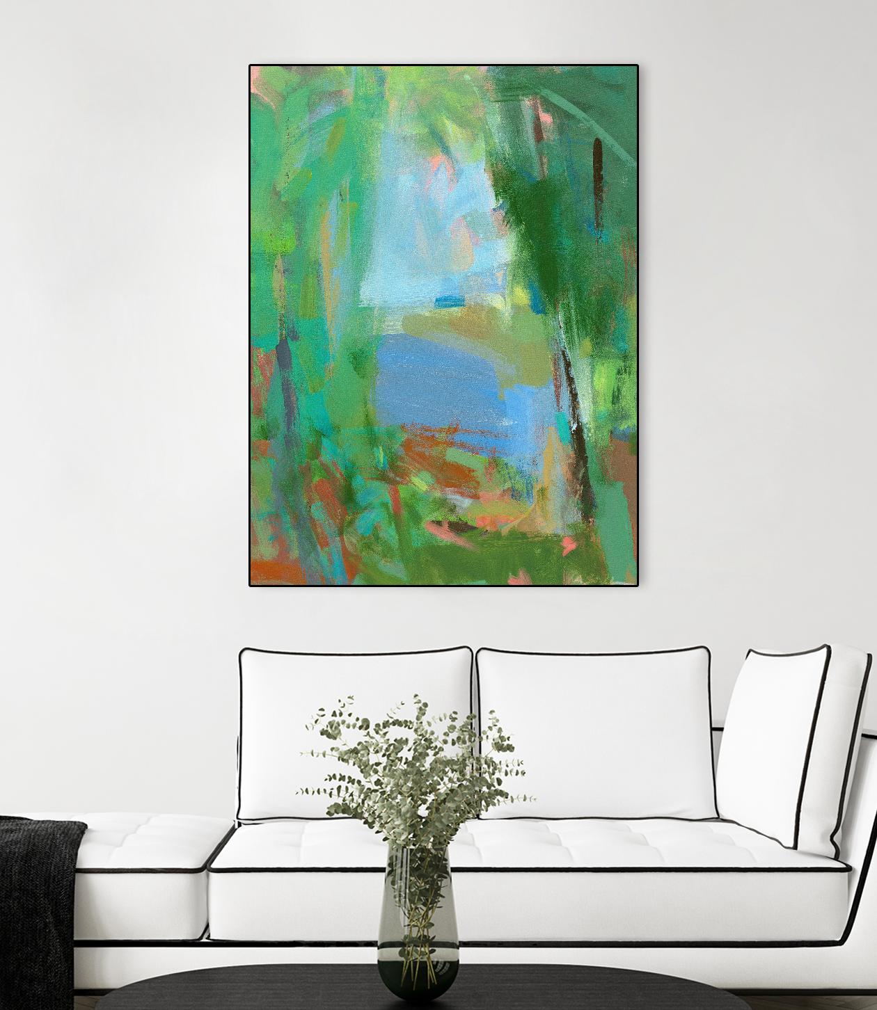 Summer Swim by Angela Saxon on GIANT ART - multicolor coastal; landscapes; contemporary; abstracts