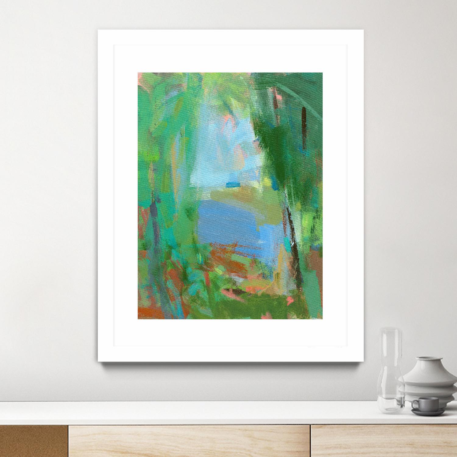Summer Swim by Angela Saxon on GIANT ART - multicolor coastal; landscapes; contemporary; abstracts