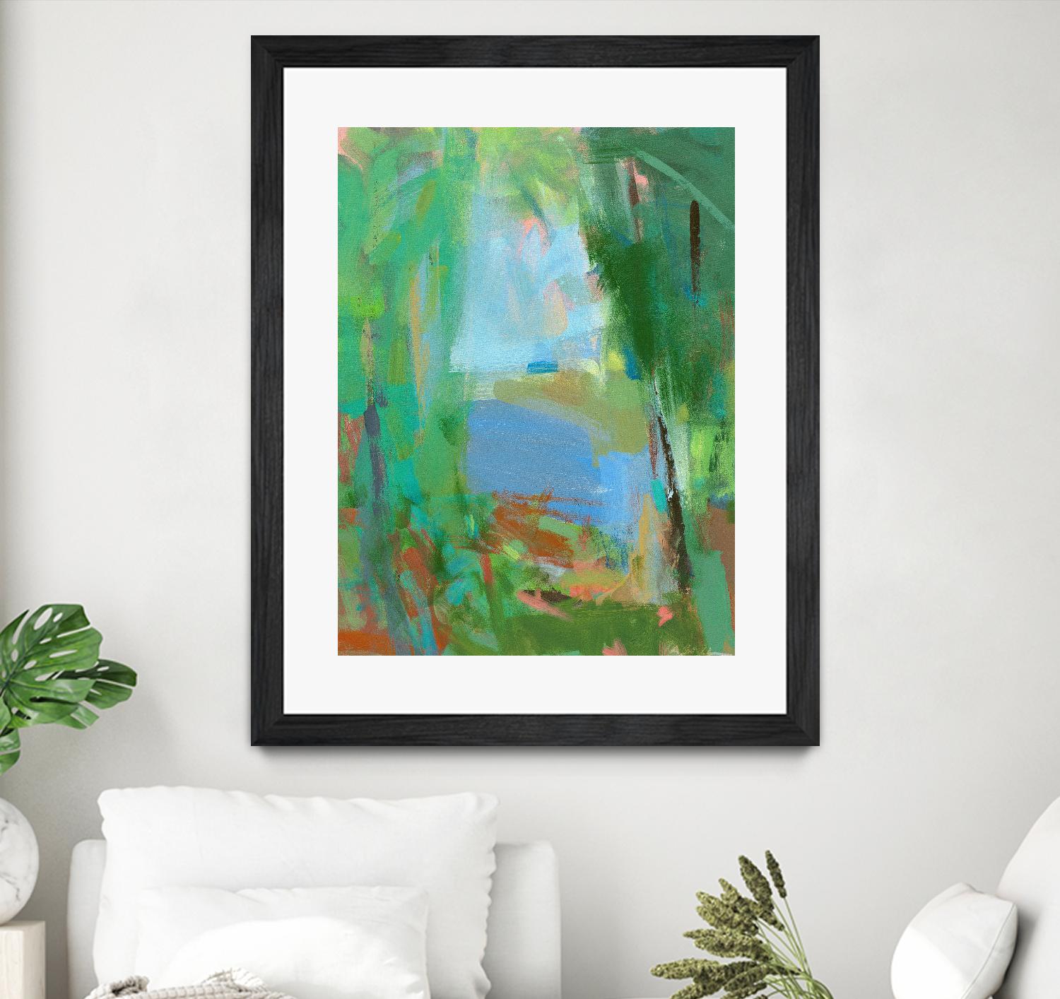 Summer Swim by Angela Saxon on GIANT ART - multicolor coastal; landscapes; contemporary; abstracts
