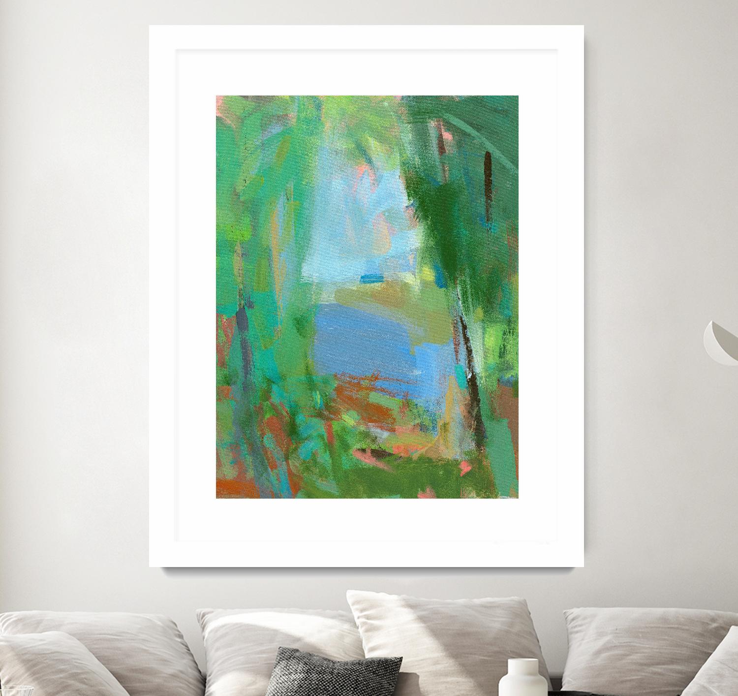Summer Swim by Angela Saxon on GIANT ART - multicolor coastal; landscapes; contemporary; abstracts