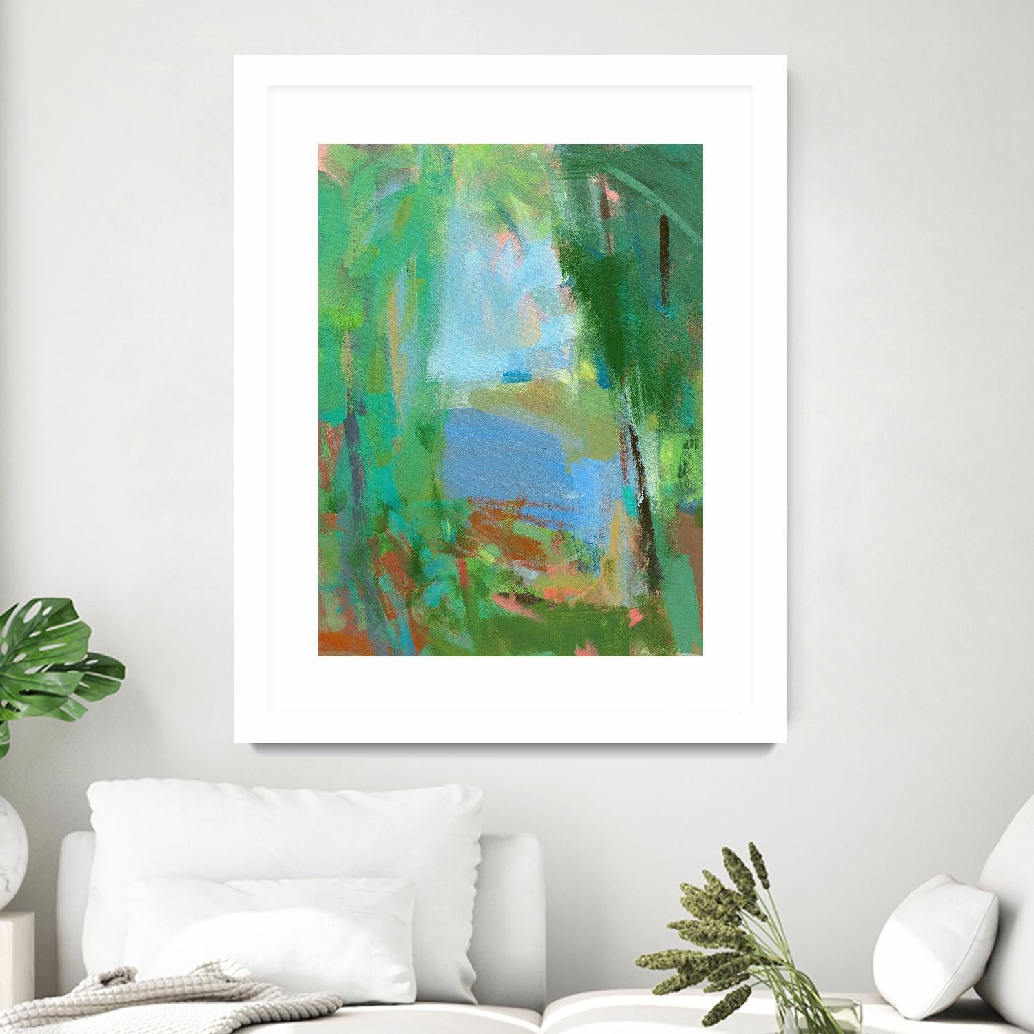 Summer Swim by Angela Saxon on GIANT ART - multicolor coastal; landscapes; contemporary; abstracts