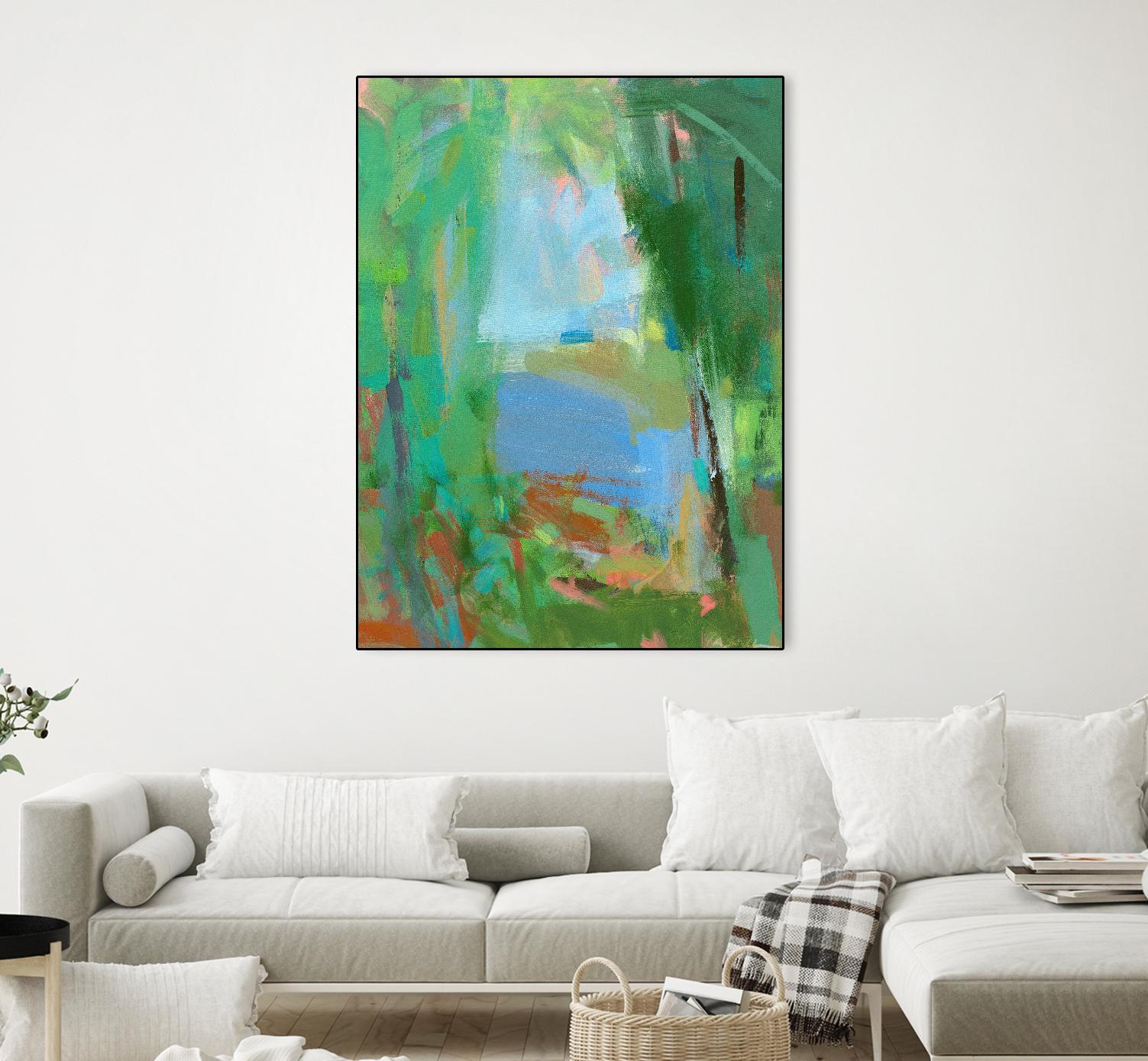 Summer Swim by Angela Saxon on GIANT ART - multicolor coastal; landscapes; contemporary; abstracts
