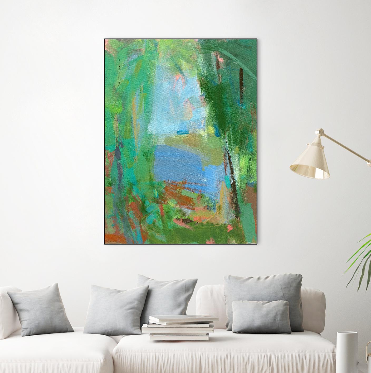 Summer Swim by Angela Saxon on GIANT ART - multicolor coastal; landscapes; contemporary; abstracts