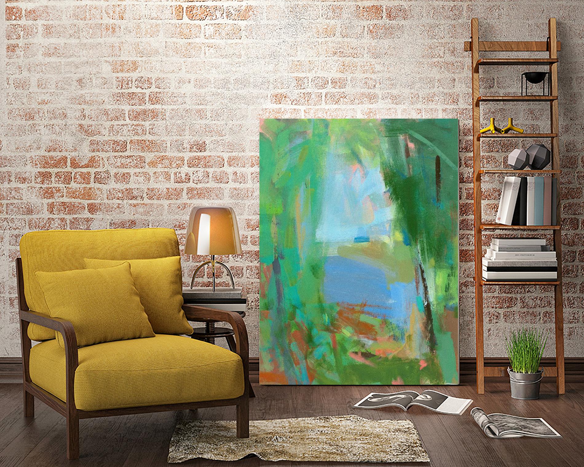 Summer Swim by Angela Saxon on GIANT ART - multicolor coastal; landscapes; contemporary; abstracts