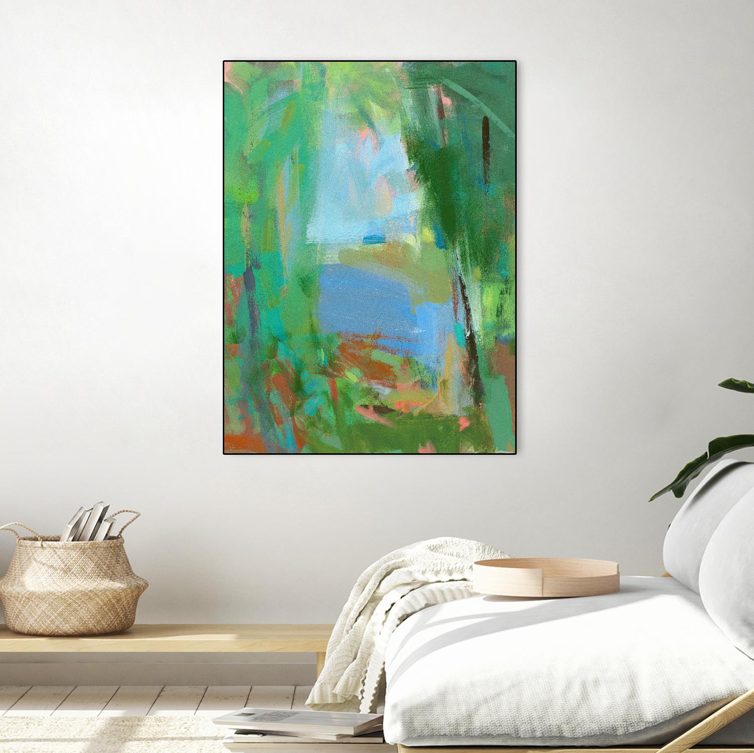 Summer Swim by Angela Saxon on GIANT ART - multicolor coastal; landscapes; contemporary; abstracts