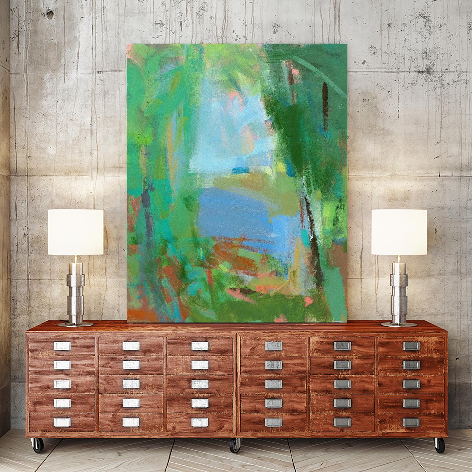 Summer Swim by Angela Saxon on GIANT ART - multicolor coastal; landscapes; contemporary; abstracts