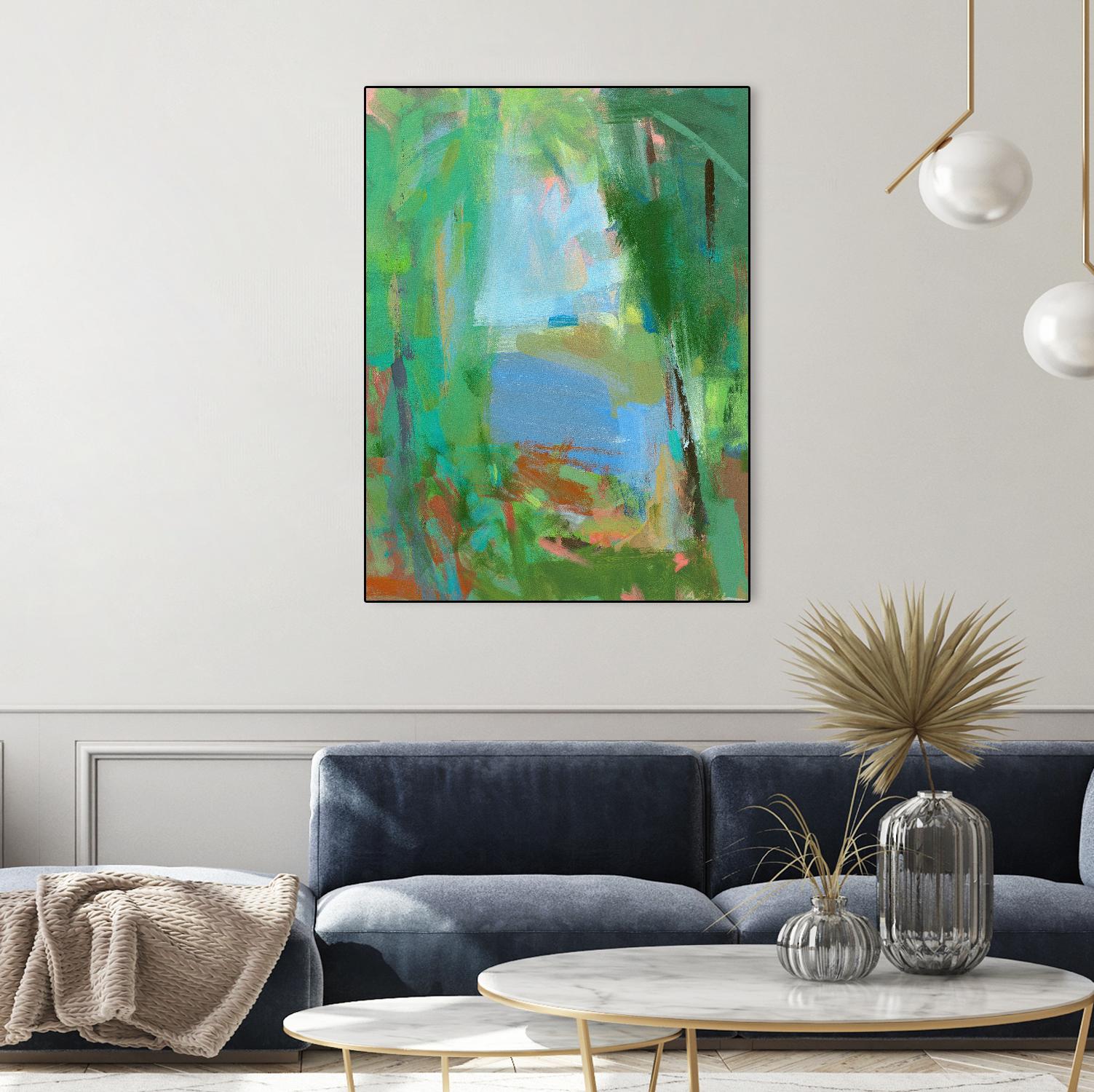 Summer Swim by Angela Saxon on GIANT ART - multicolor coastal; landscapes; contemporary; abstracts