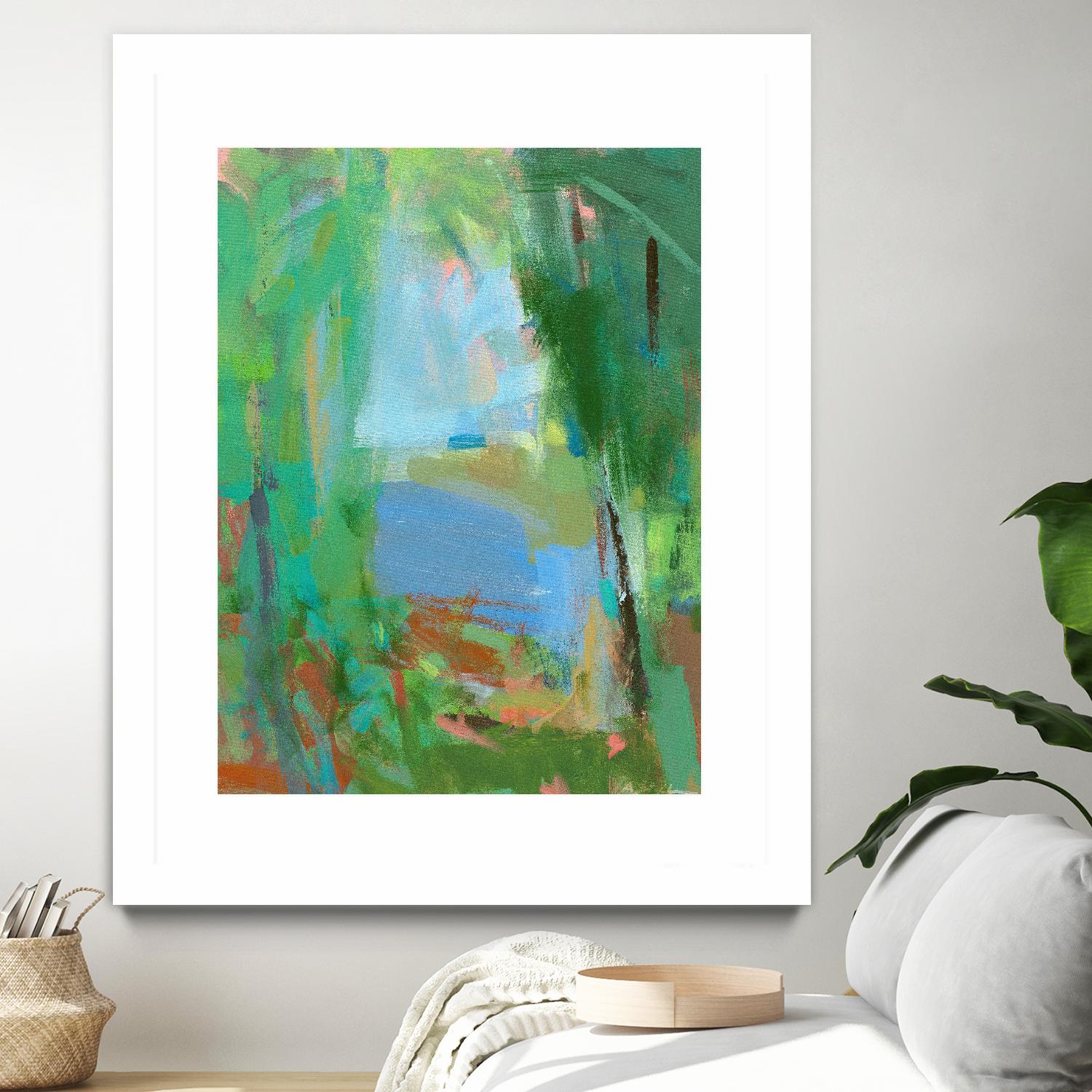 Summer Swim by Angela Saxon on GIANT ART - multicolor coastal; landscapes; contemporary; abstracts