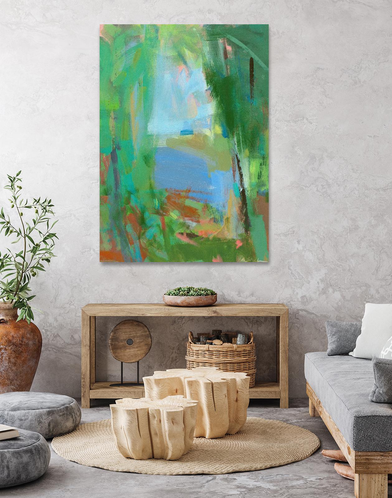 Summer Swim by Angela Saxon on GIANT ART - multicolor coastal; landscapes; contemporary; abstracts