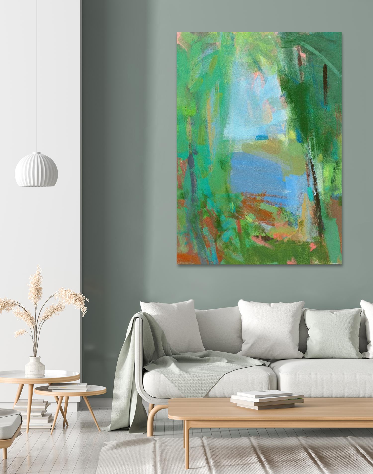Summer Swim by Angela Saxon on GIANT ART - multicolor coastal; landscapes; contemporary; abstracts