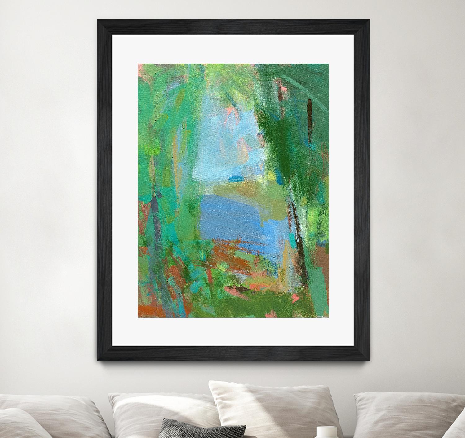 Summer Swim by Angela Saxon on GIANT ART - multicolor coastal; landscapes; contemporary; abstracts