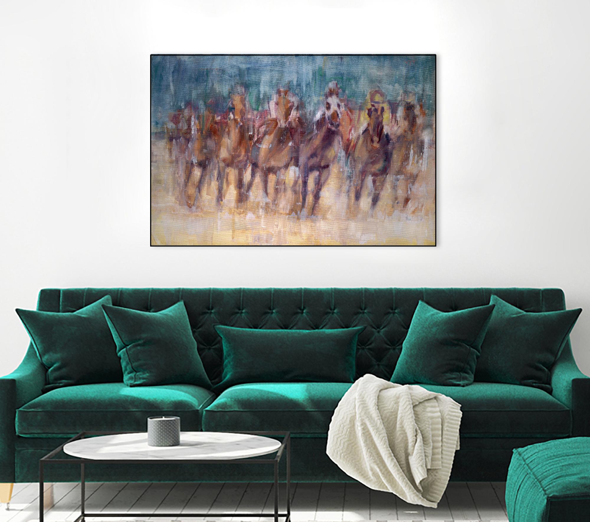 Final Sprint by Valtcho Tonov on GIANT ART - multicolor animals; contemporary; sports