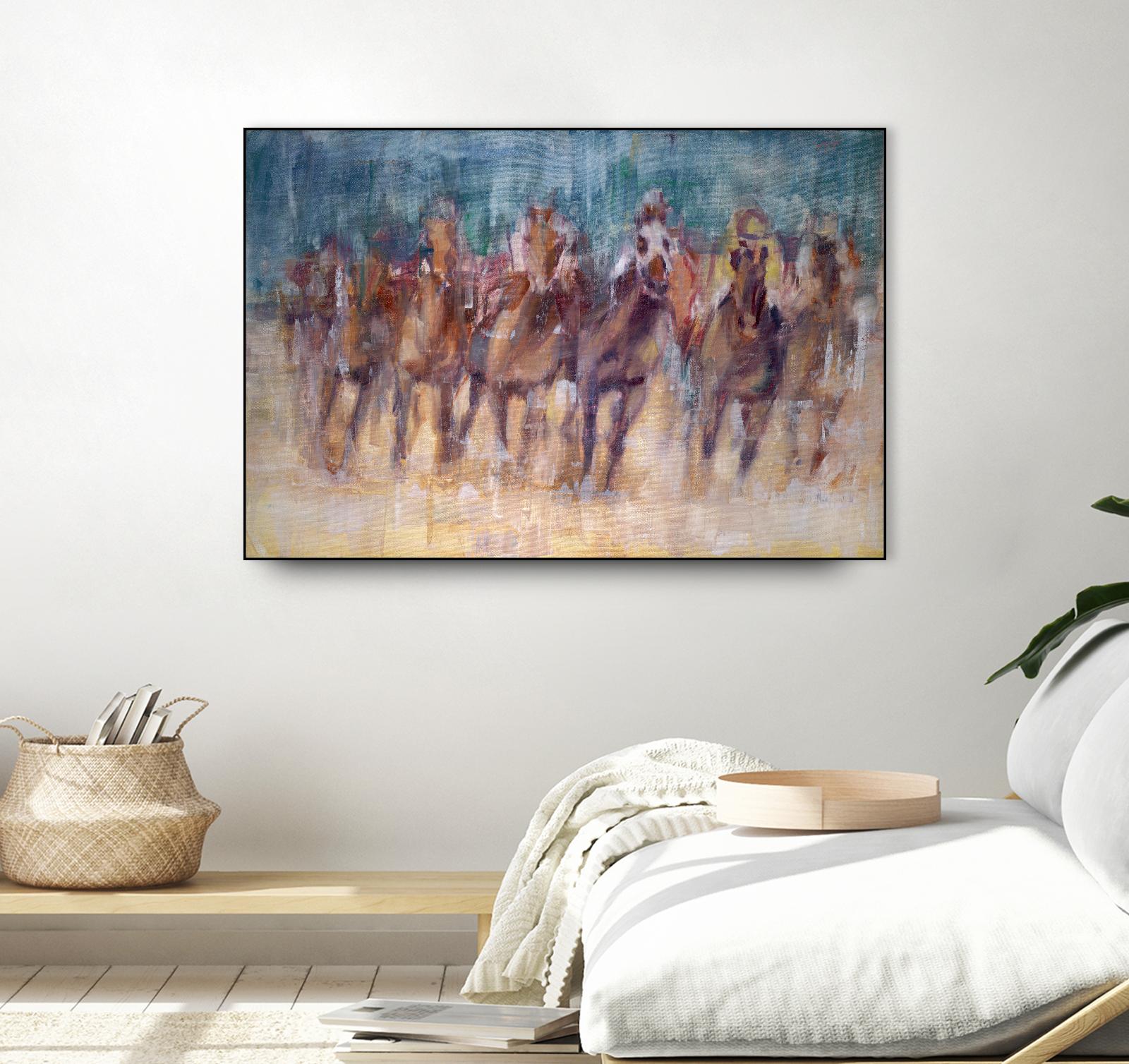 Final Sprint by Valtcho Tonov on GIANT ART - multicolor animals; contemporary; sports