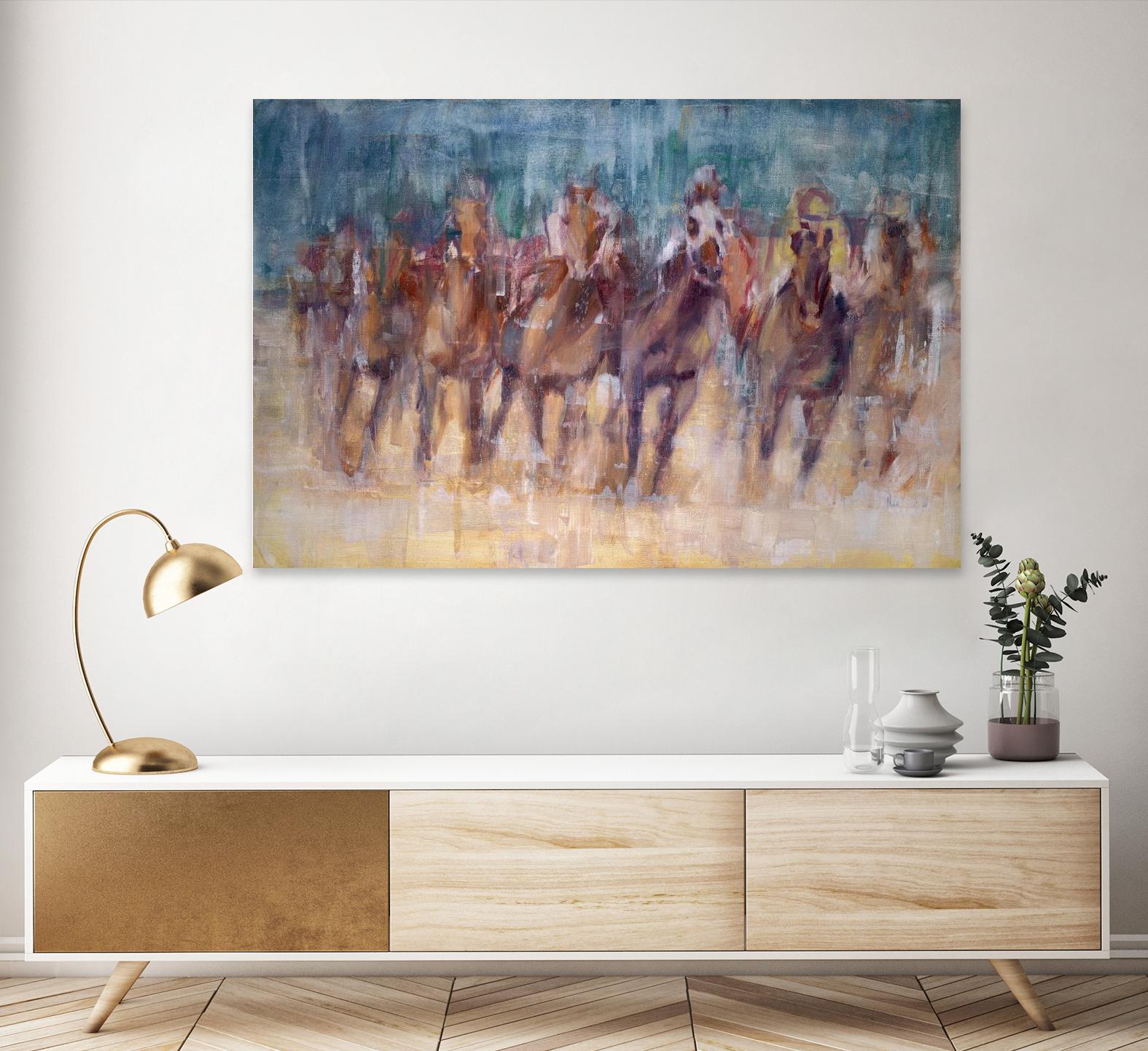 Final Sprint by Valtcho Tonov on GIANT ART - multicolor animals; contemporary; sports