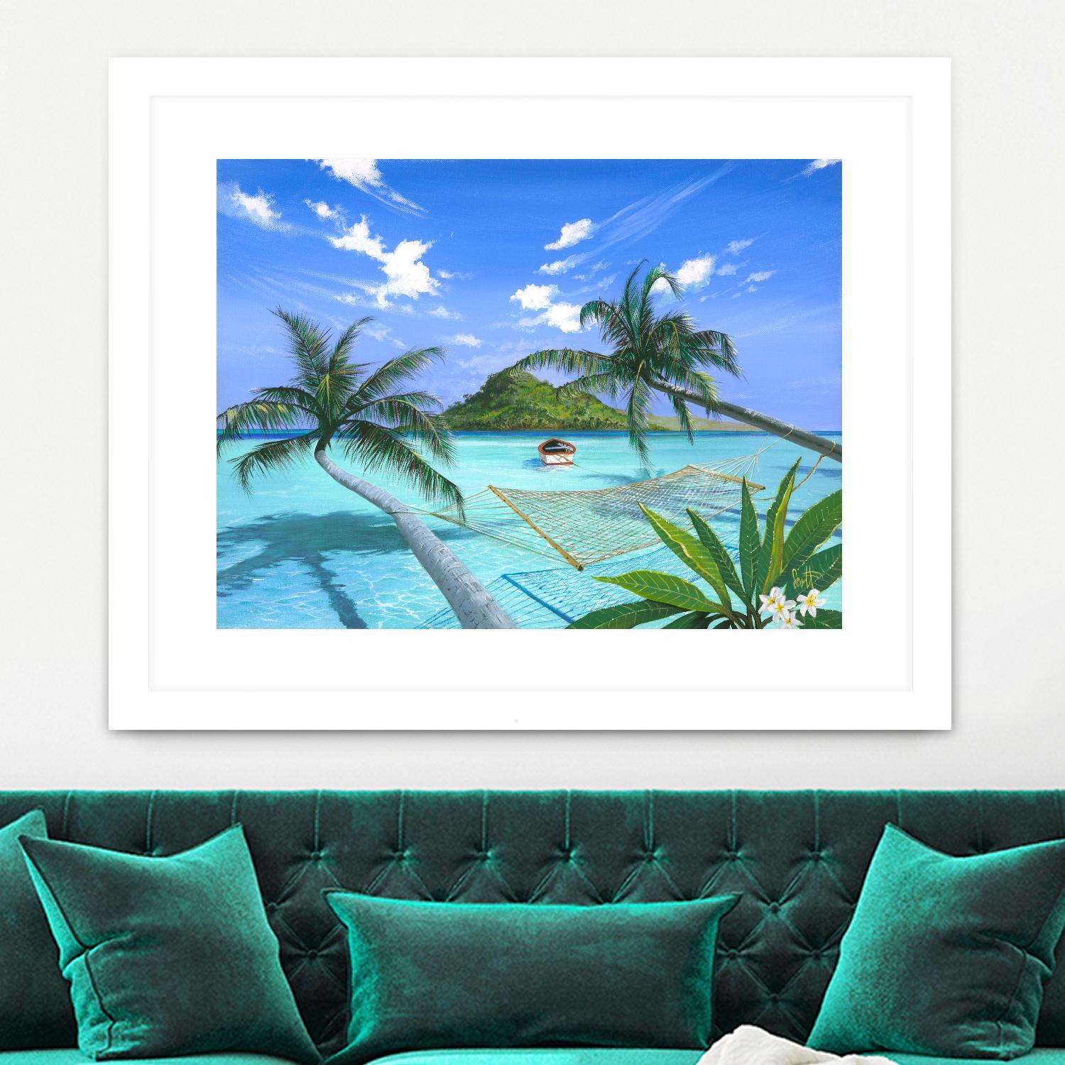 Furlough Day by Scott Westmoreland on GIANT ART - turquoise tropical