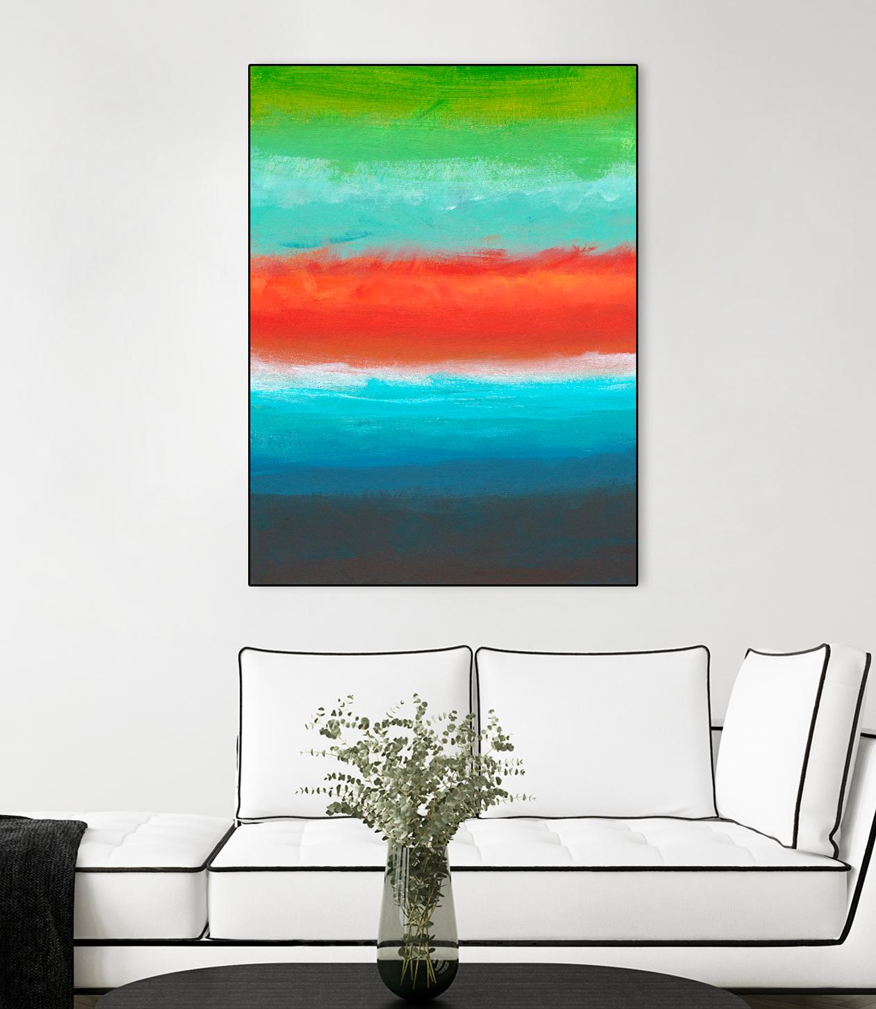 Night Coast Three by Jan Weiss on GIANT ART - red abstract