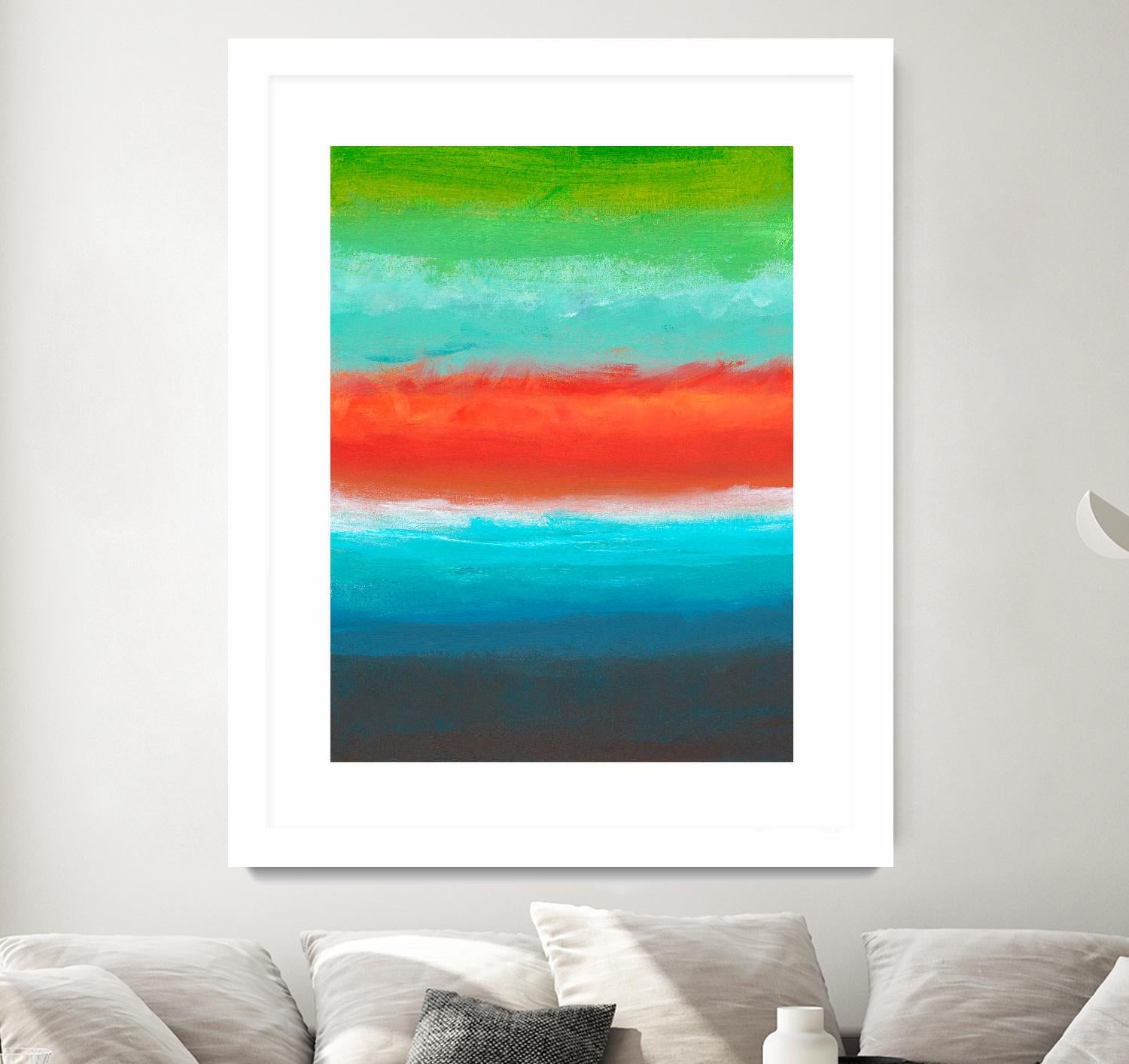 Night Coast Three by Jan Weiss on GIANT ART - red abstract
