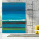 Night Coast One by Jan Weiss on GIANT ART - green abstract