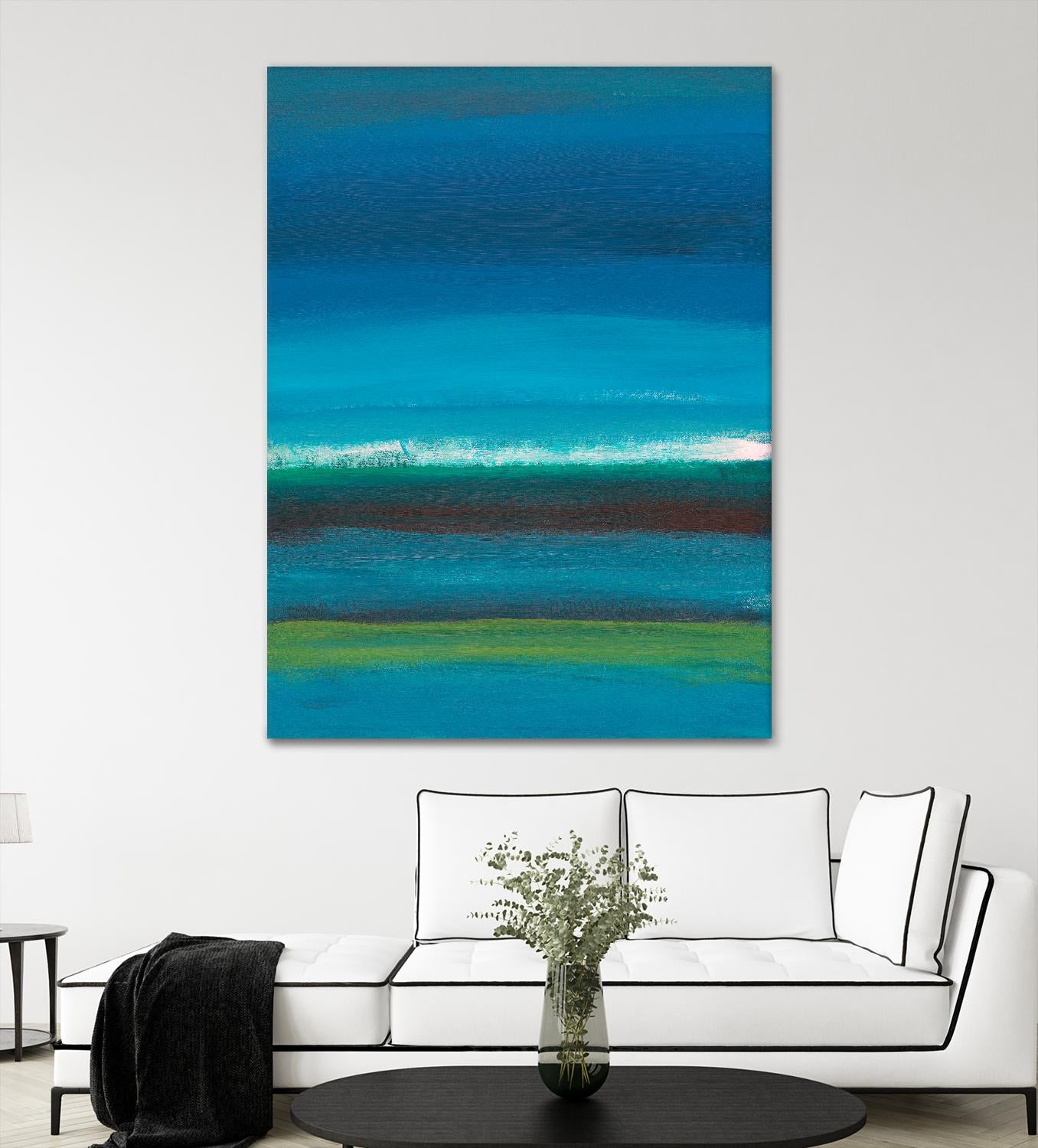 Night Coast One by Jan Weiss on GIANT ART - green abstract