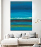 Night Coast One by Jan Weiss on GIANT ART - green abstract