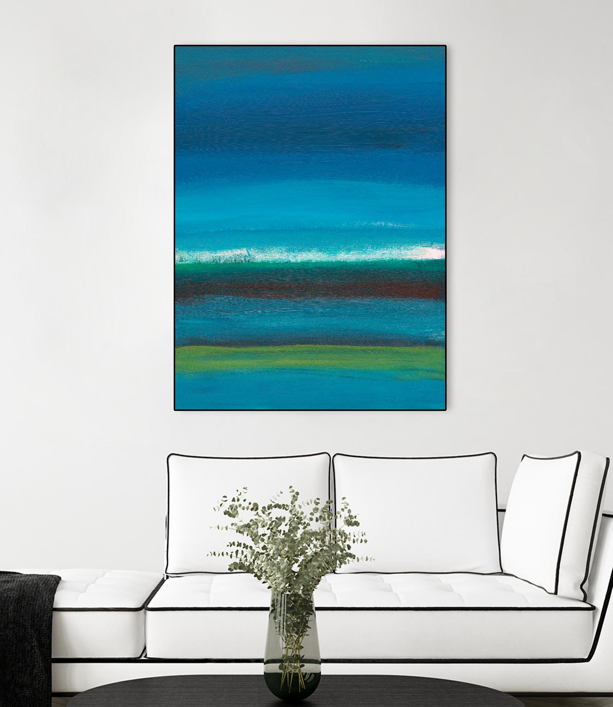 Night Coast One by Jan Weiss on GIANT ART - green abstract