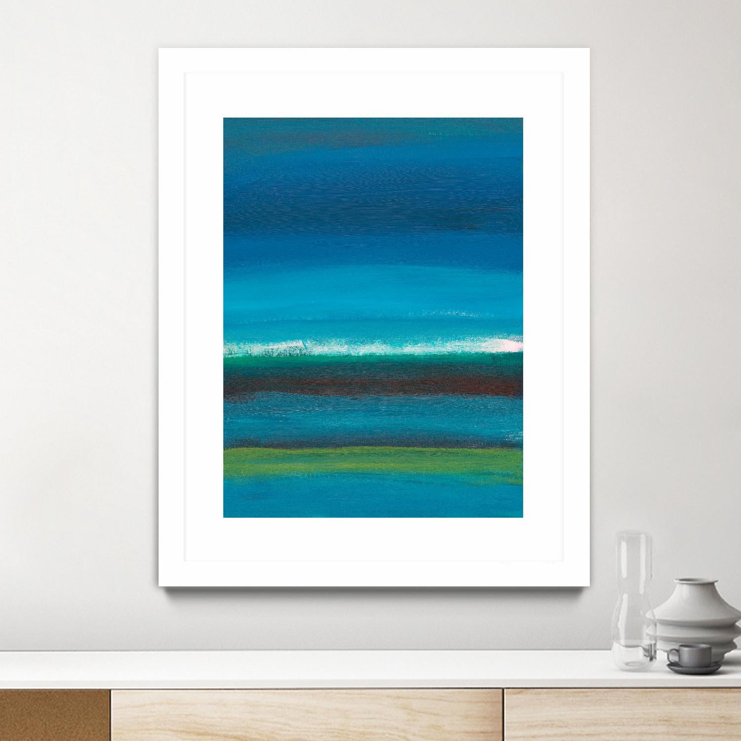 Night Coast One by Jan Weiss on GIANT ART - green abstract